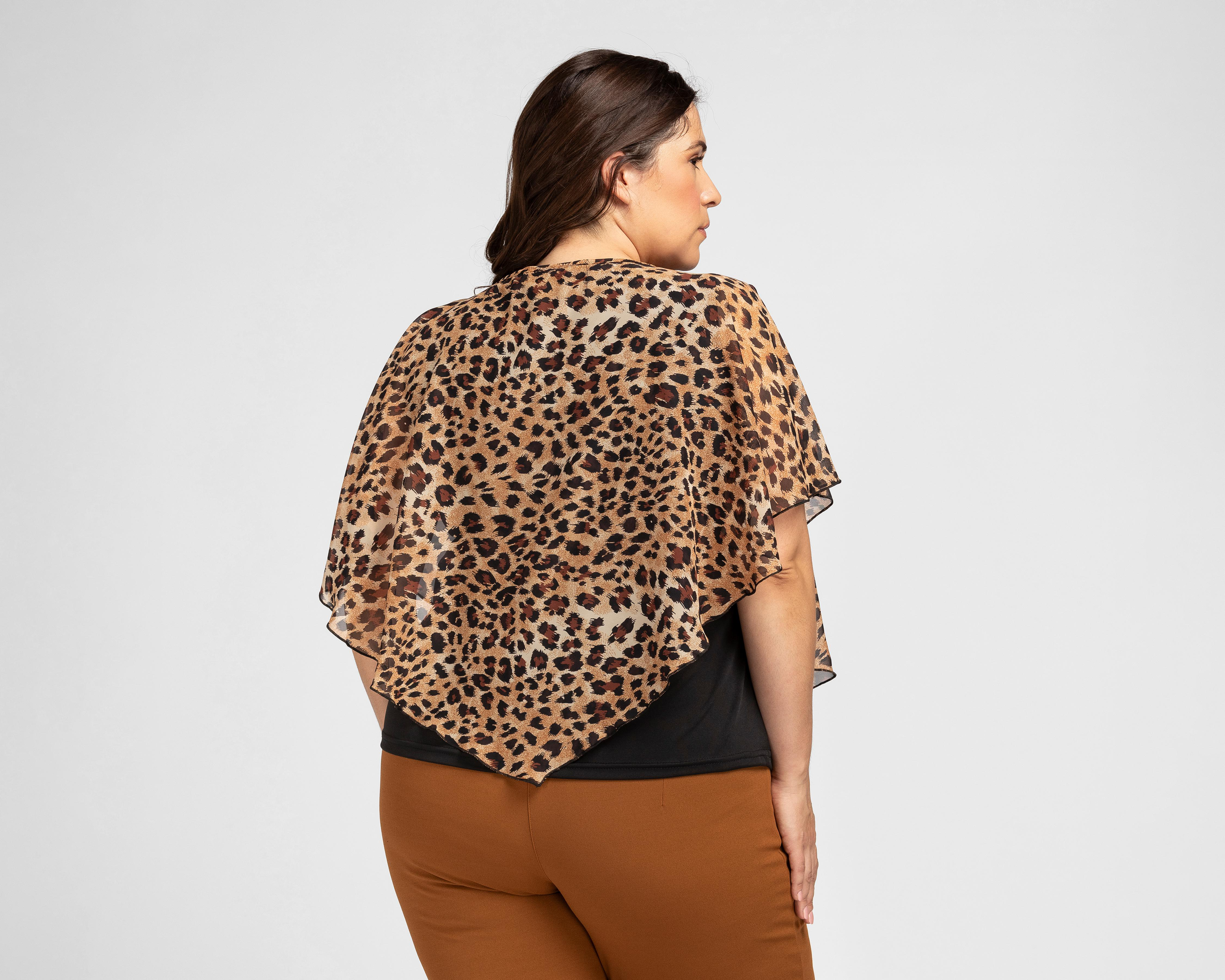 Foto 7 pulgar | Blusa Sahara Manga Corta con Animal Print