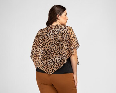 Foto 6 | Blusa Sahara Manga Corta con Animal Print