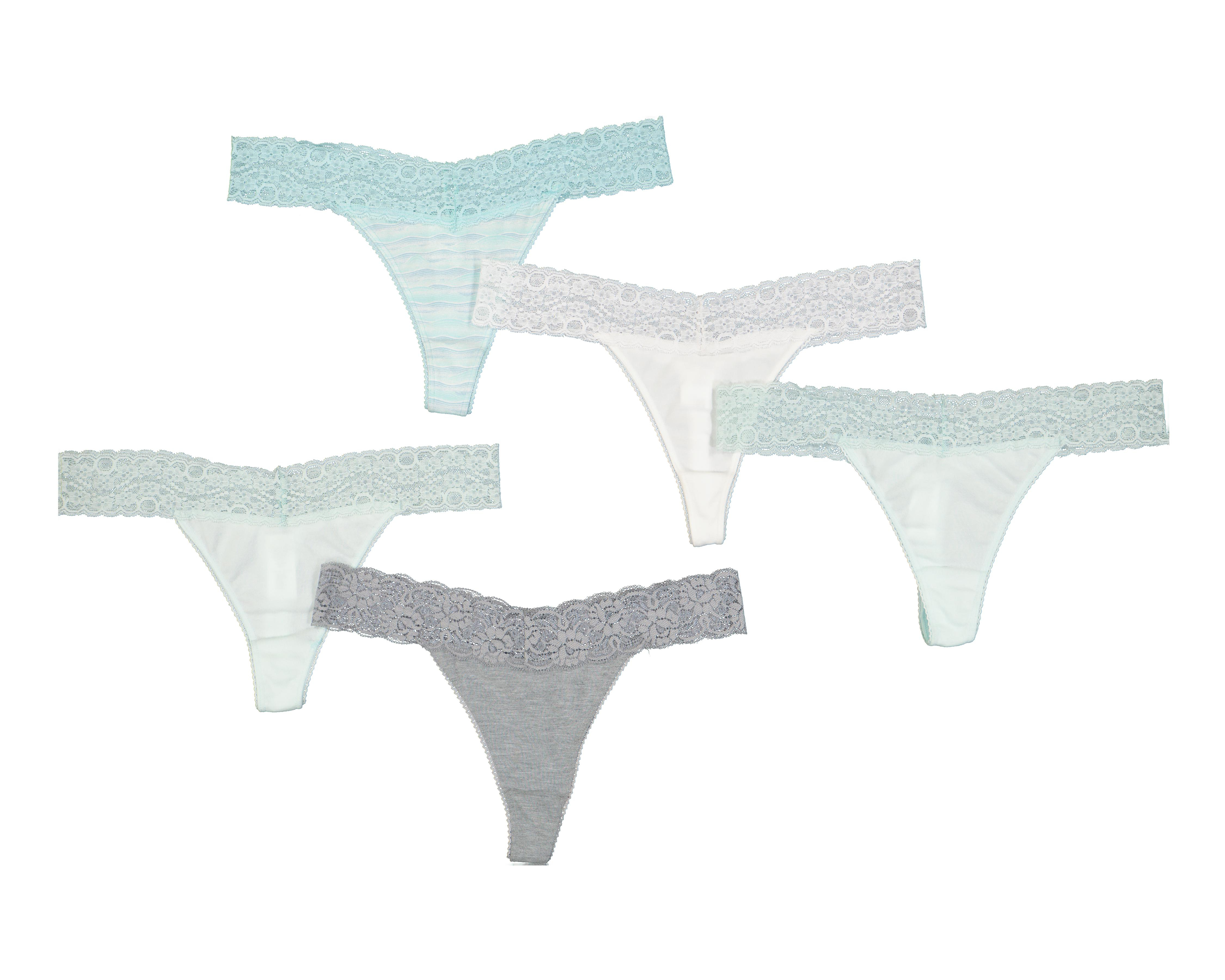 Foto 1 | Tanga de Encaje Activa para Mujer 5 Piezas