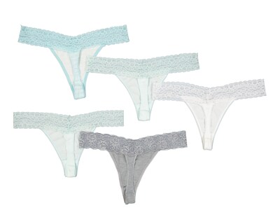 Foto 2 | Tanga de Encaje Activa para Mujer 5 Piezas