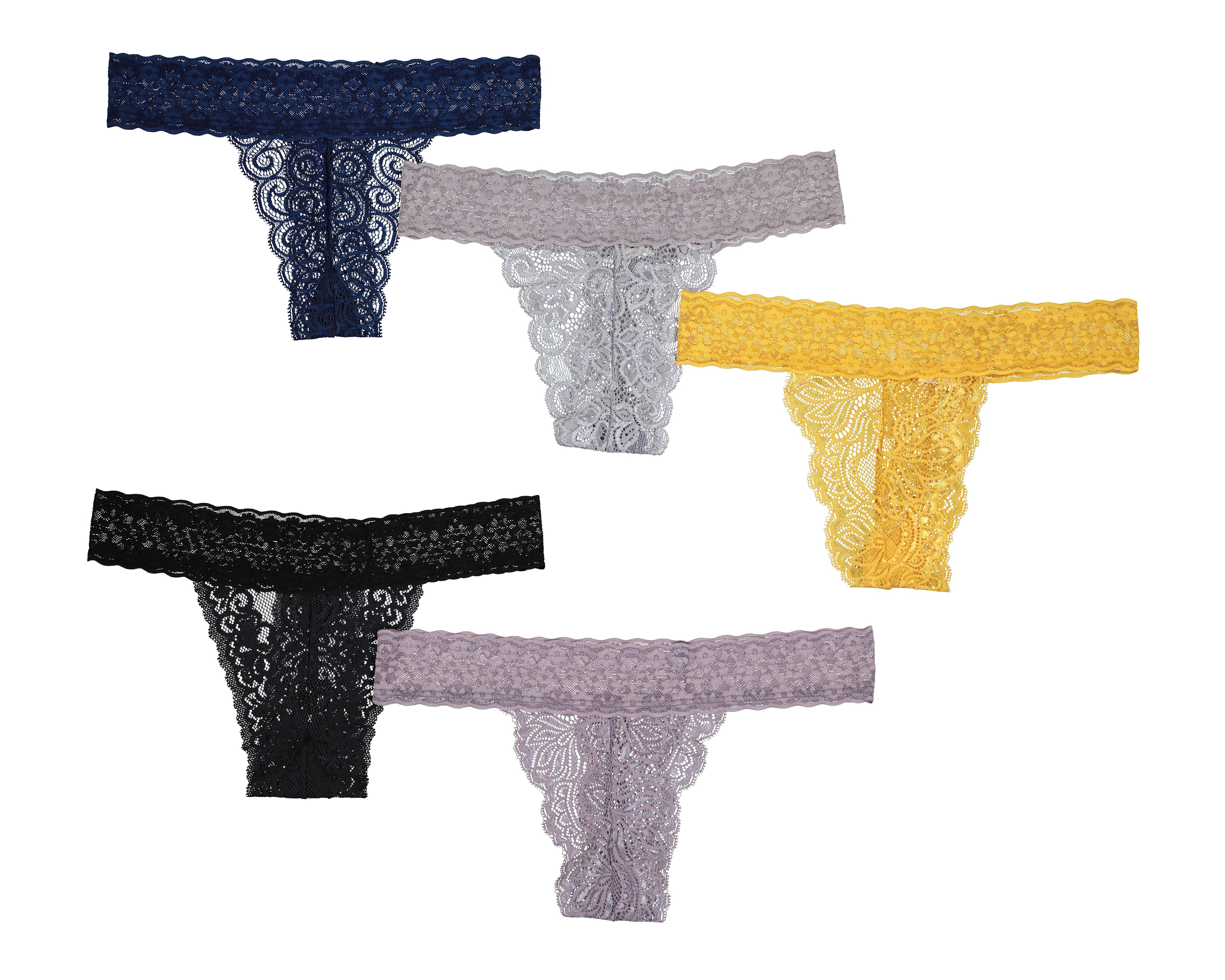 Tanga de Encaje Activa para Mujer 5 Piezas $79