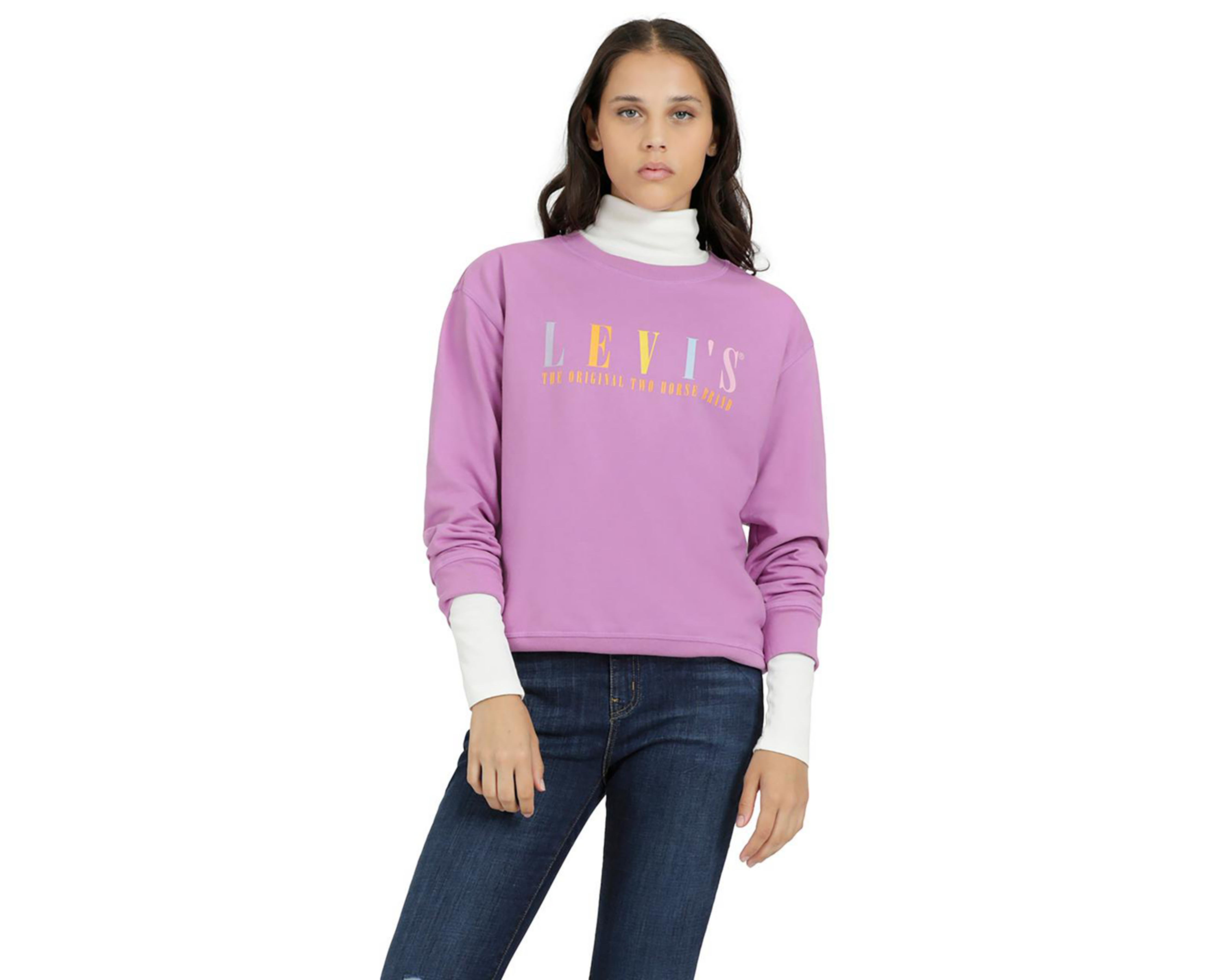 Sudadera Levi's Lila con Estampado