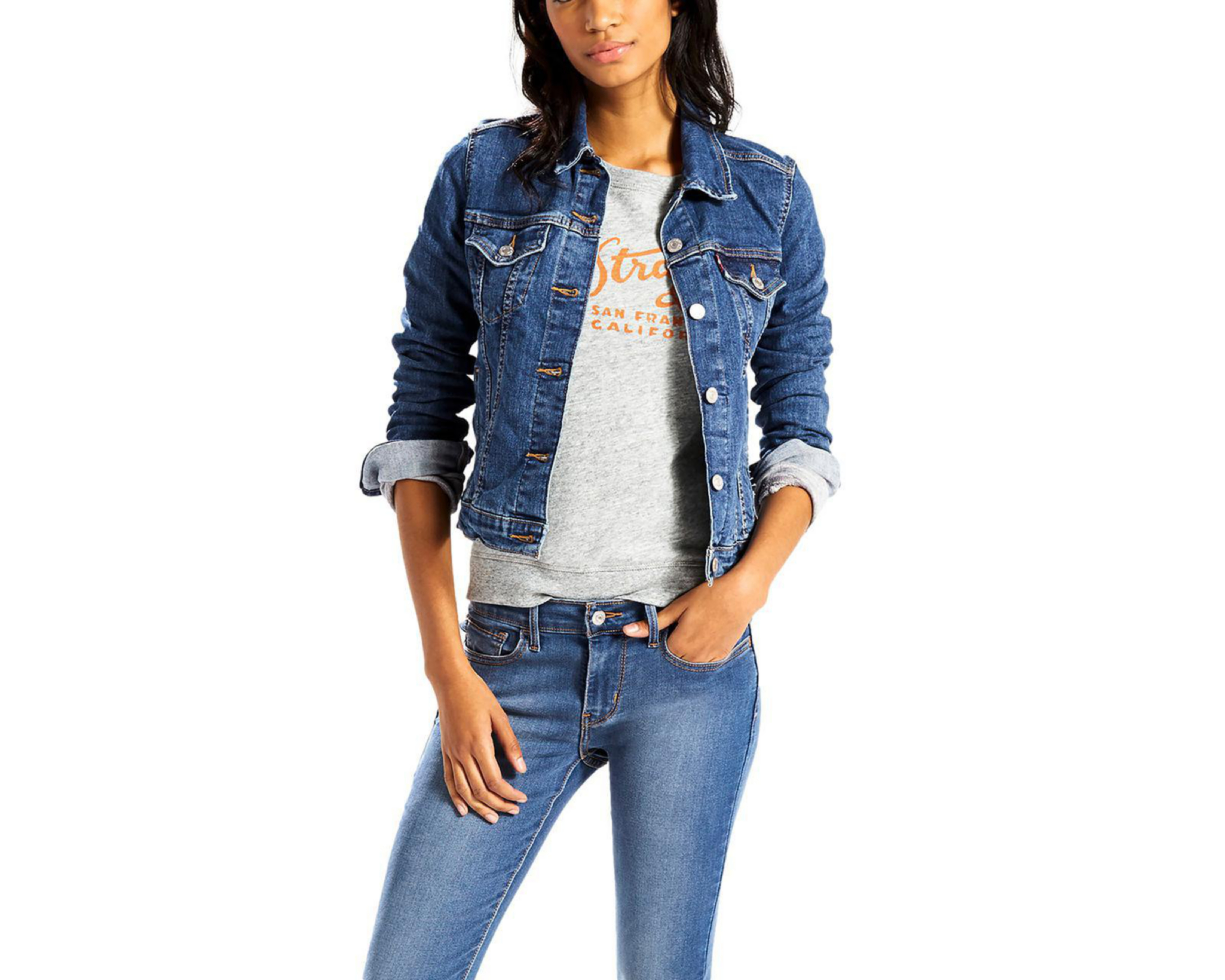 Foto 2 | Chamarra Trucker Levi's de Mezclilla