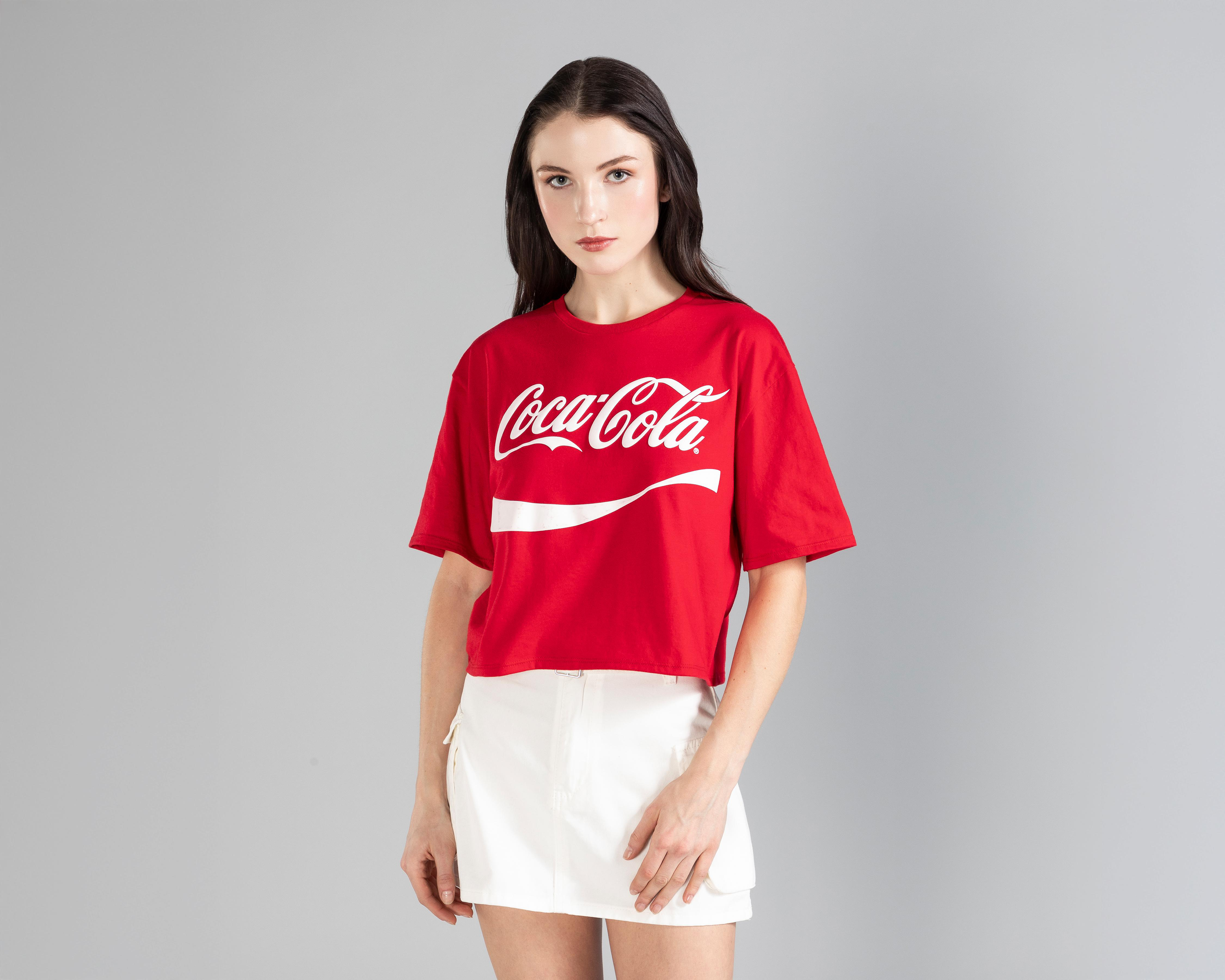 Foto 2 | Playera Coca-Cola Manga Corta para Mujer