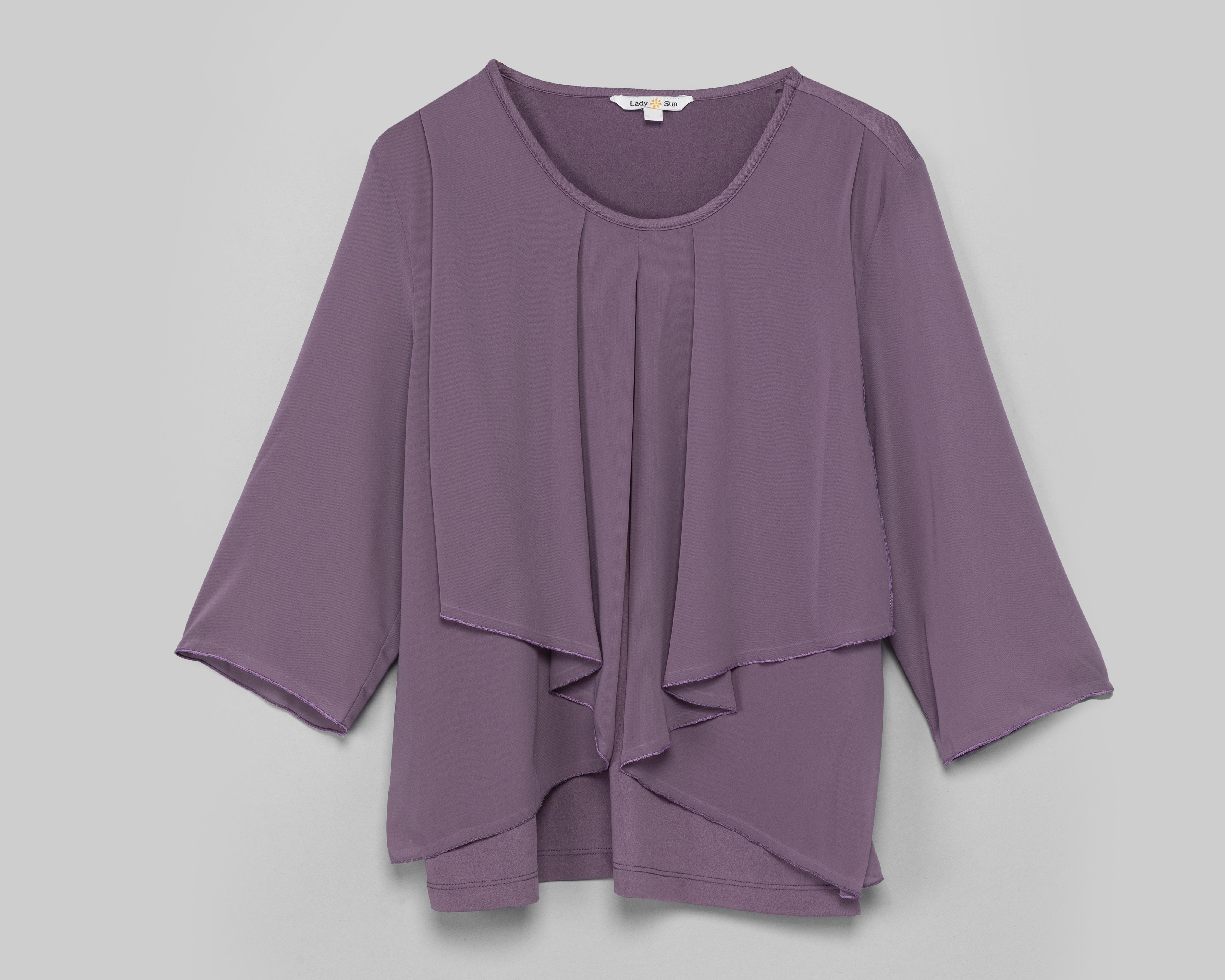 Blusa Lady Sun Manga 3/4 Morada