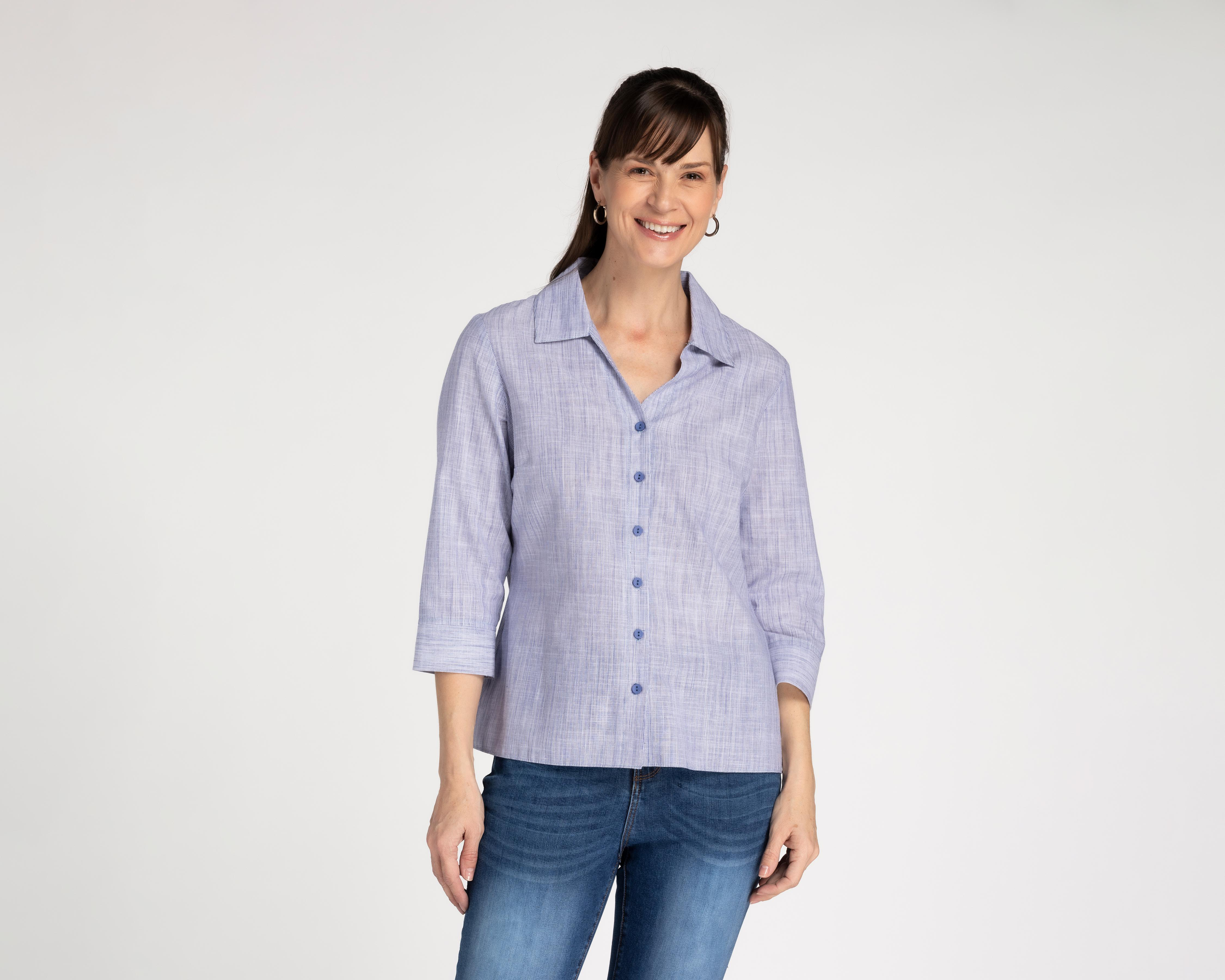 Blusa Sahara Manga 3/4 con Botones