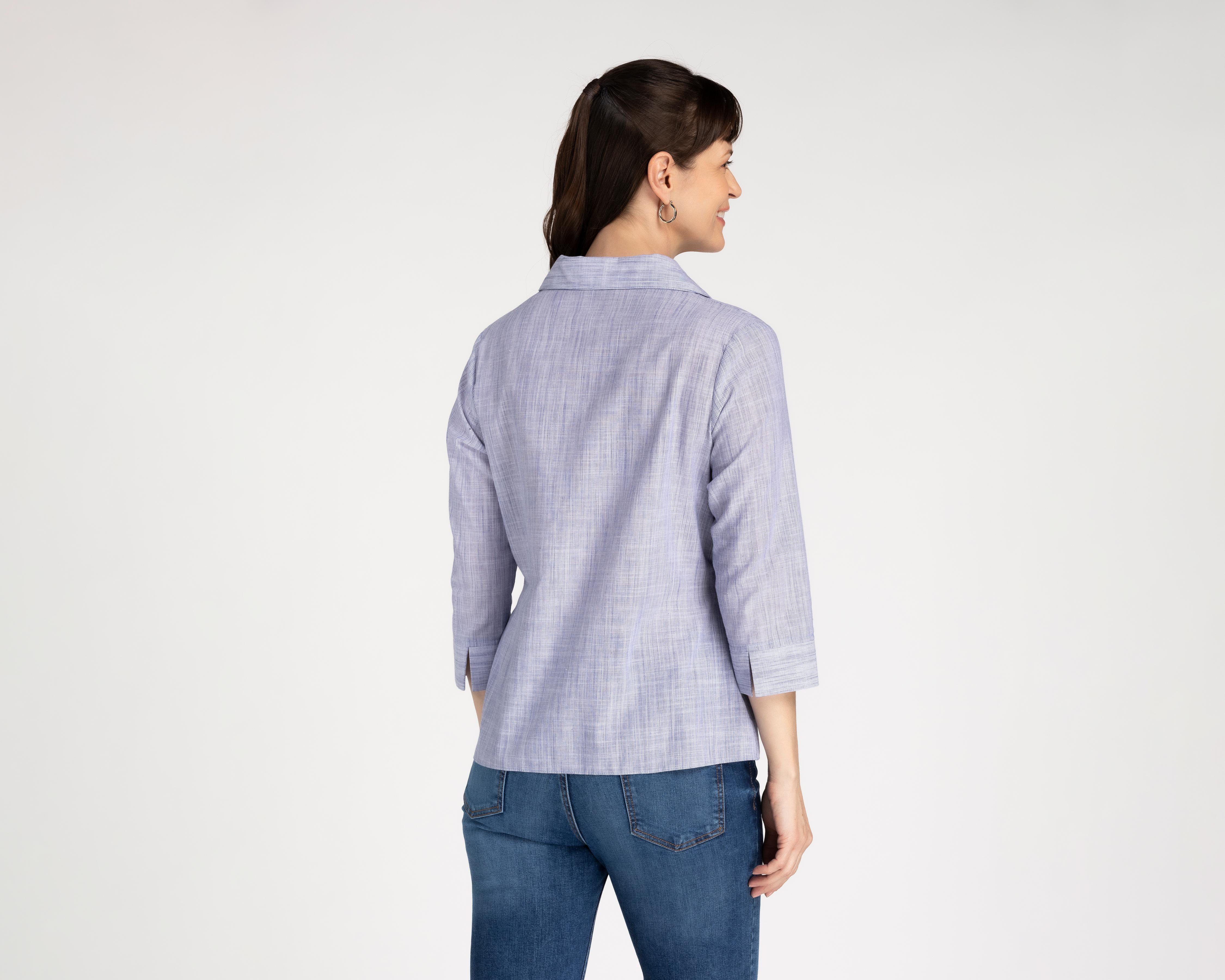 Foto 4 pulgar | Blusa Sahara Manga 3/4 con Botones