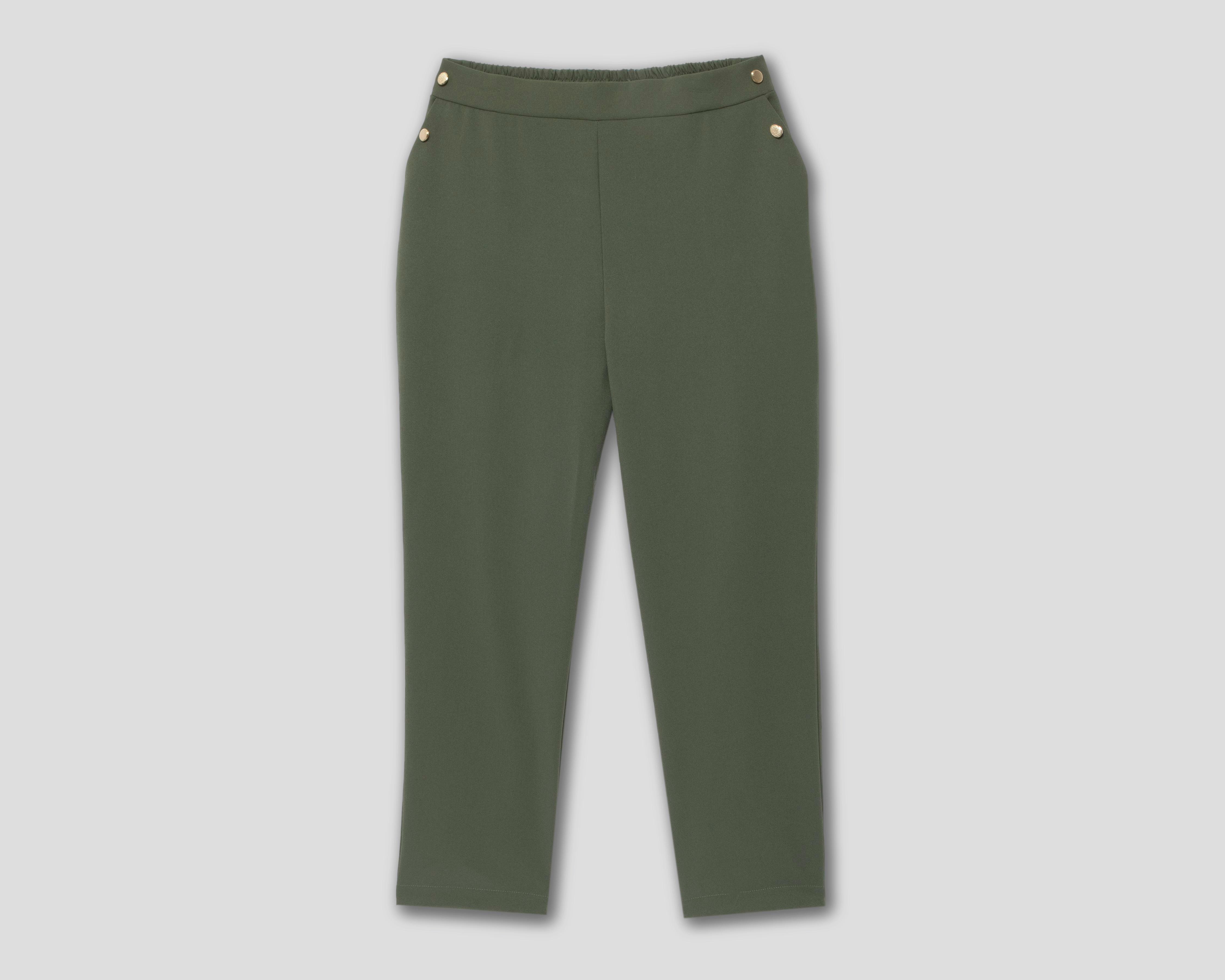 Foto 2 pulgar | Pantalón de Vestir Sahara Verde para Mujer