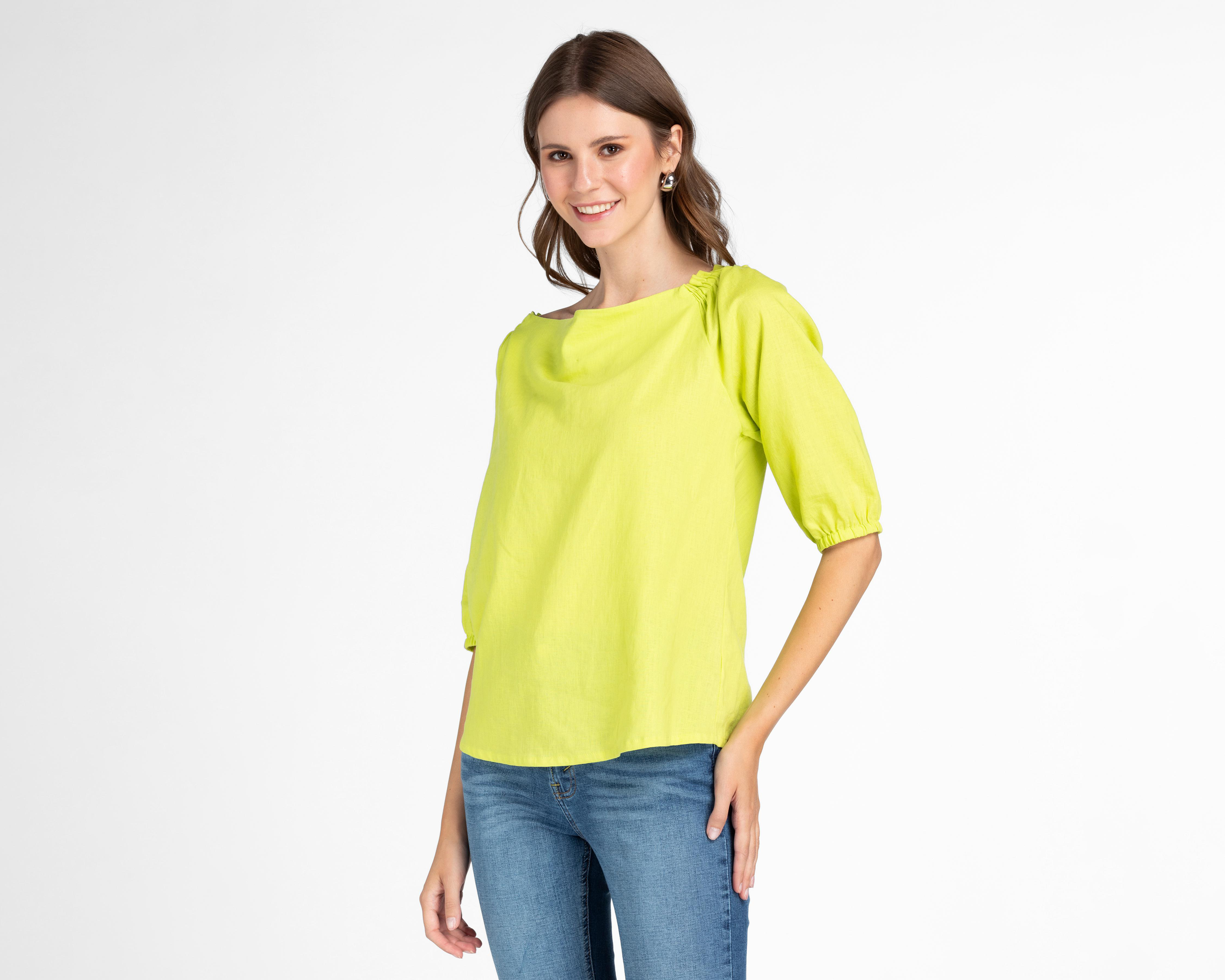 Foto 2 pulgar | Blusa Andiamo Amarilla para Mujer