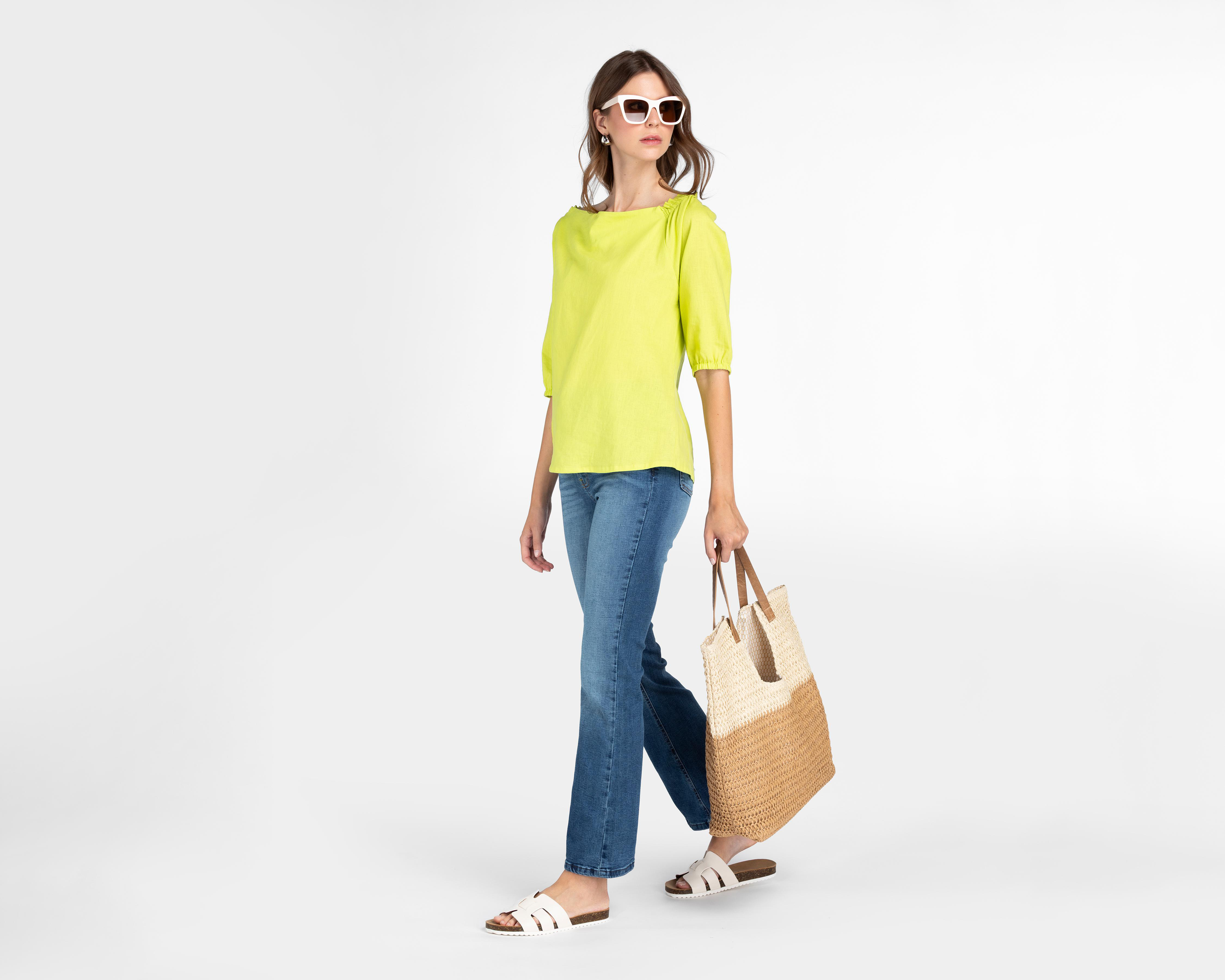 Foto 3 pulgar | Blusa Andiamo Amarilla para Mujer