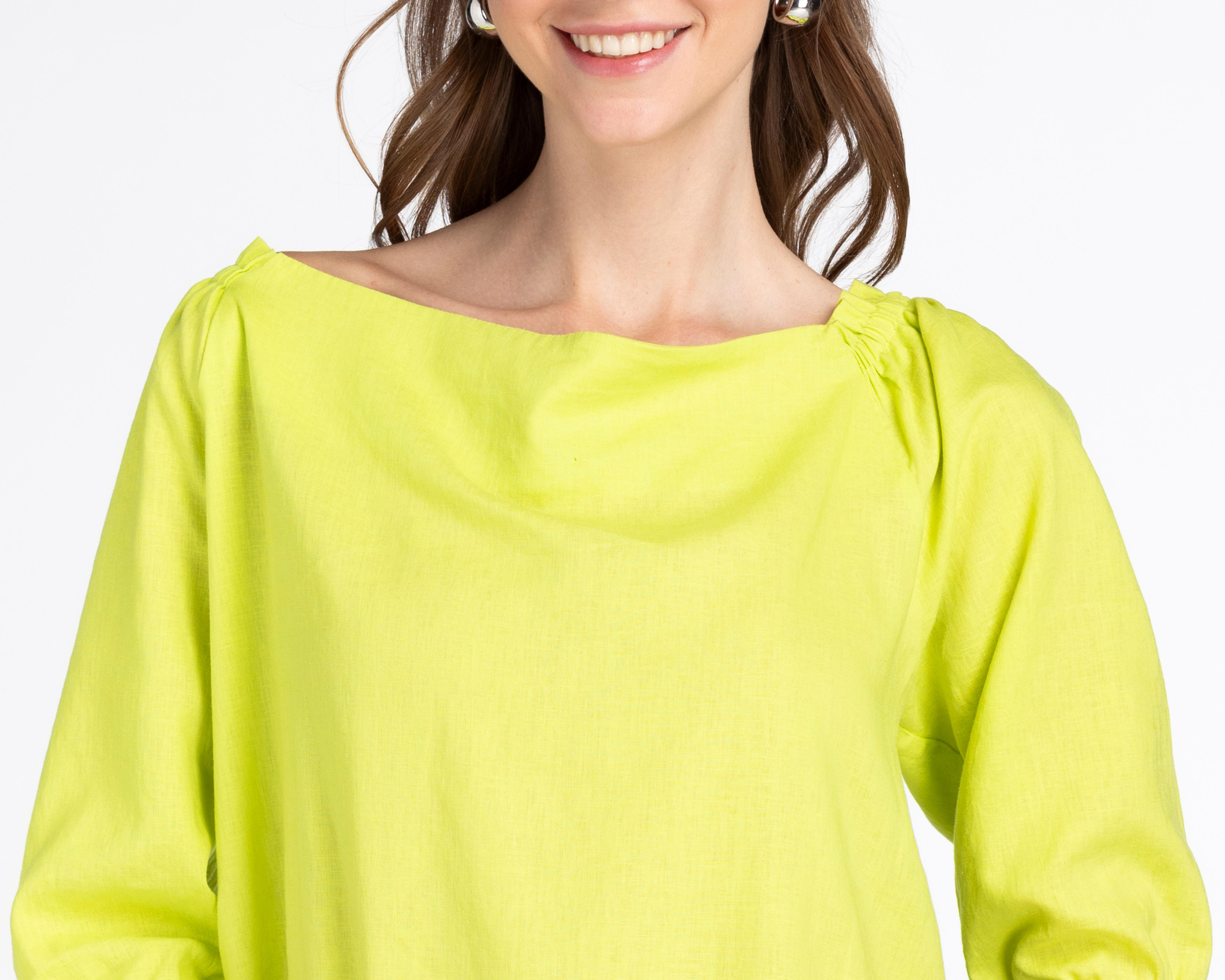 Foto 5 pulgar | Blusa Andiamo Amarilla para Mujer
