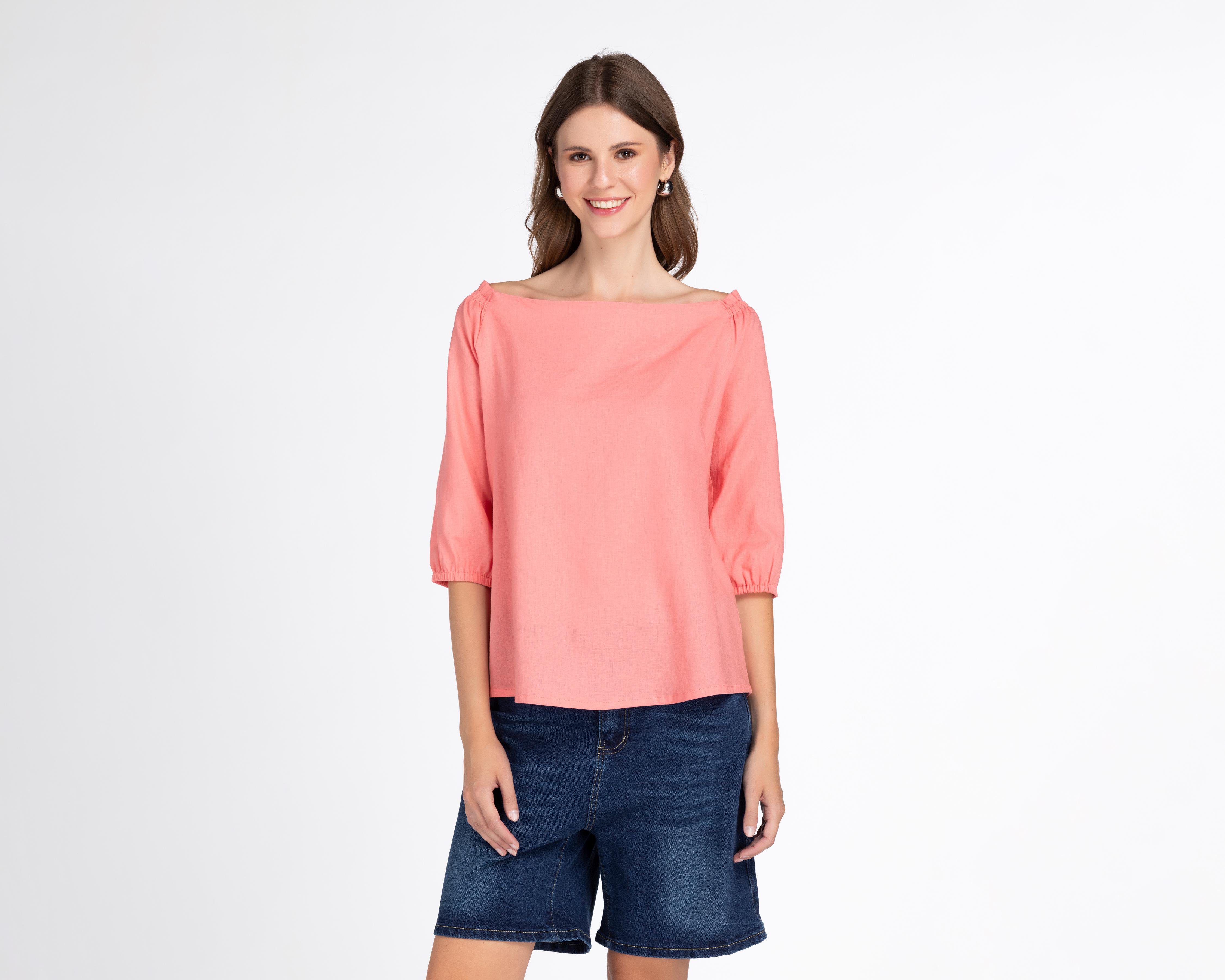 Foto 2 pulgar | Blusa Andiamo Manga 3/4 para Mujer
