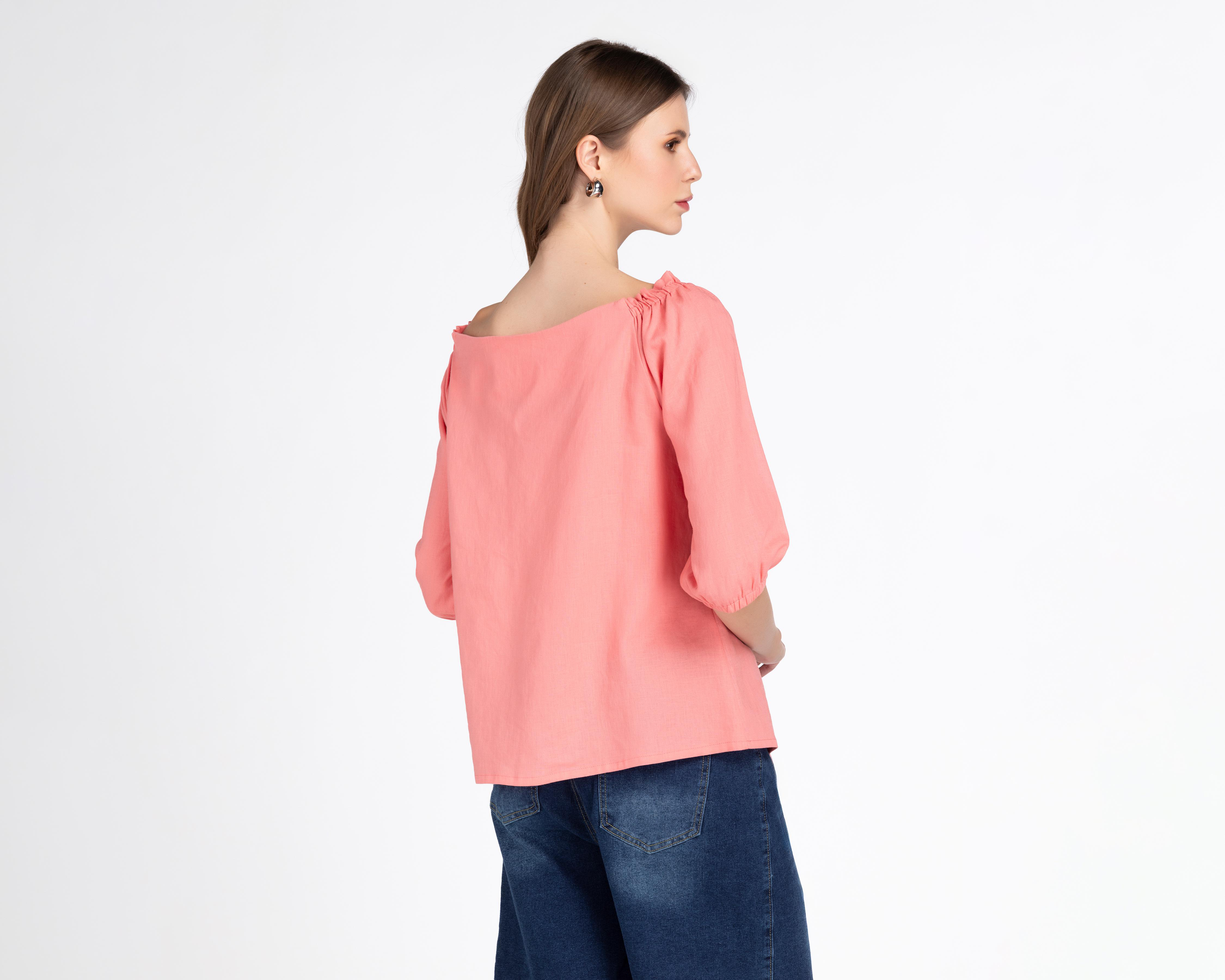 Foto 4 pulgar | Blusa Andiamo Manga 3/4 para Mujer