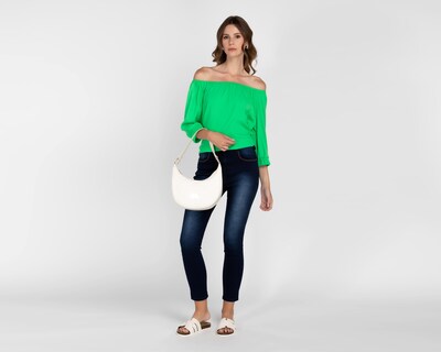 Foto 2 | Blusa Andiamo Manga 3/4 Verde para Mujer