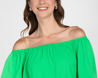 Foto 4 | Blusa Andiamo Manga 3/4 Verde para Mujer