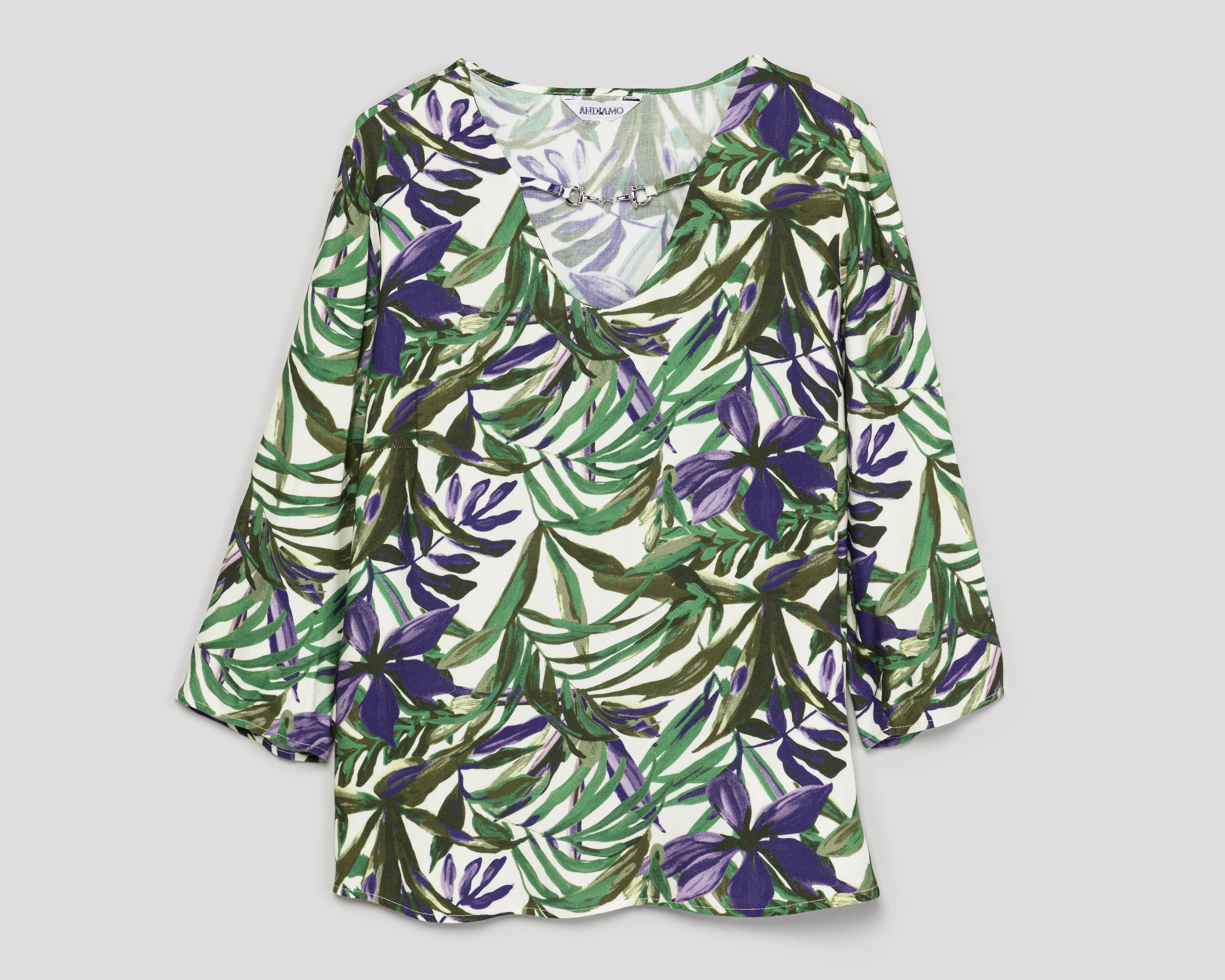 Foto 2 pulgar | Blusa Andiamo Manga 3/4 para Mujer