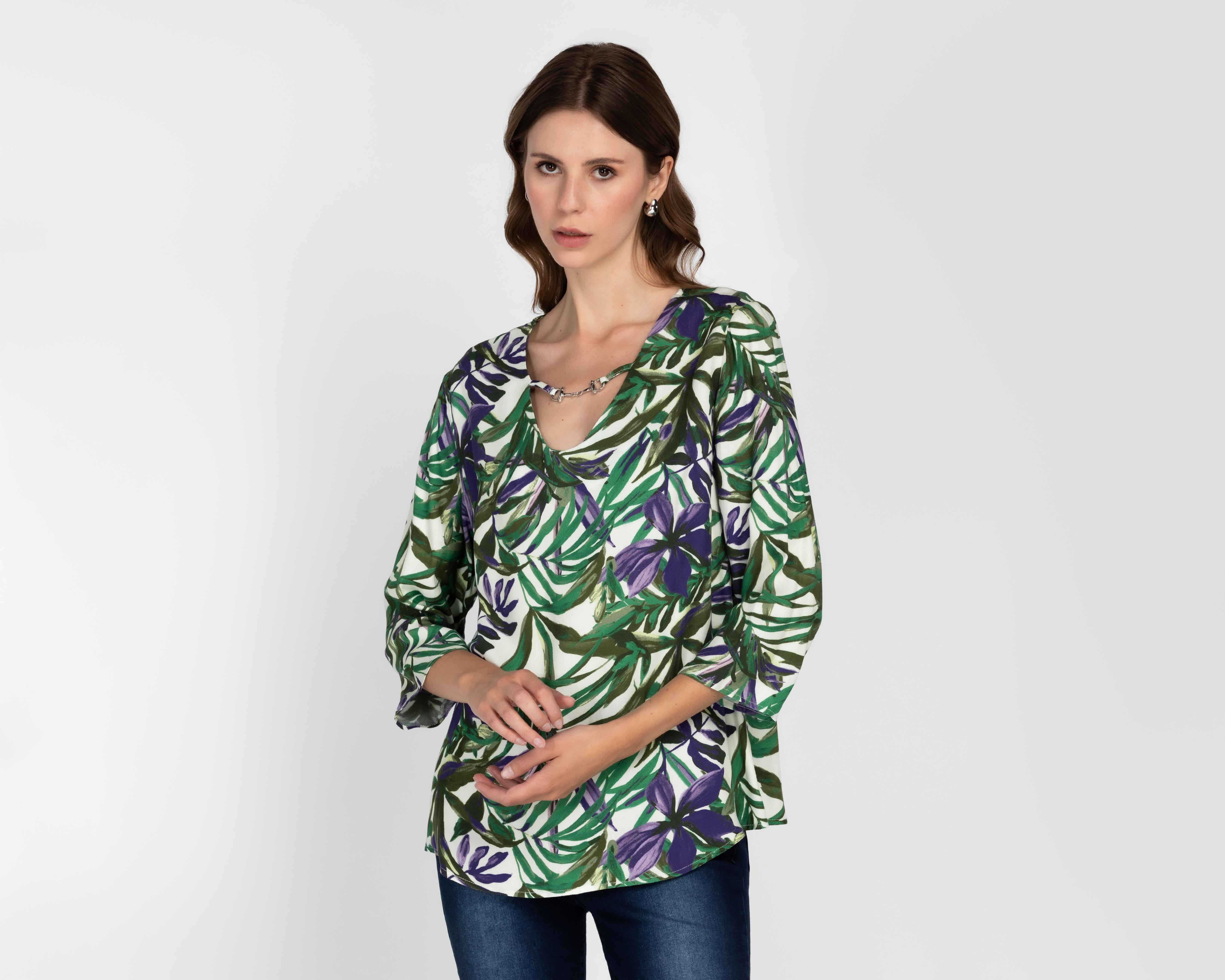 Foto 3 pulgar | Blusa Andiamo Manga 3/4 para Mujer