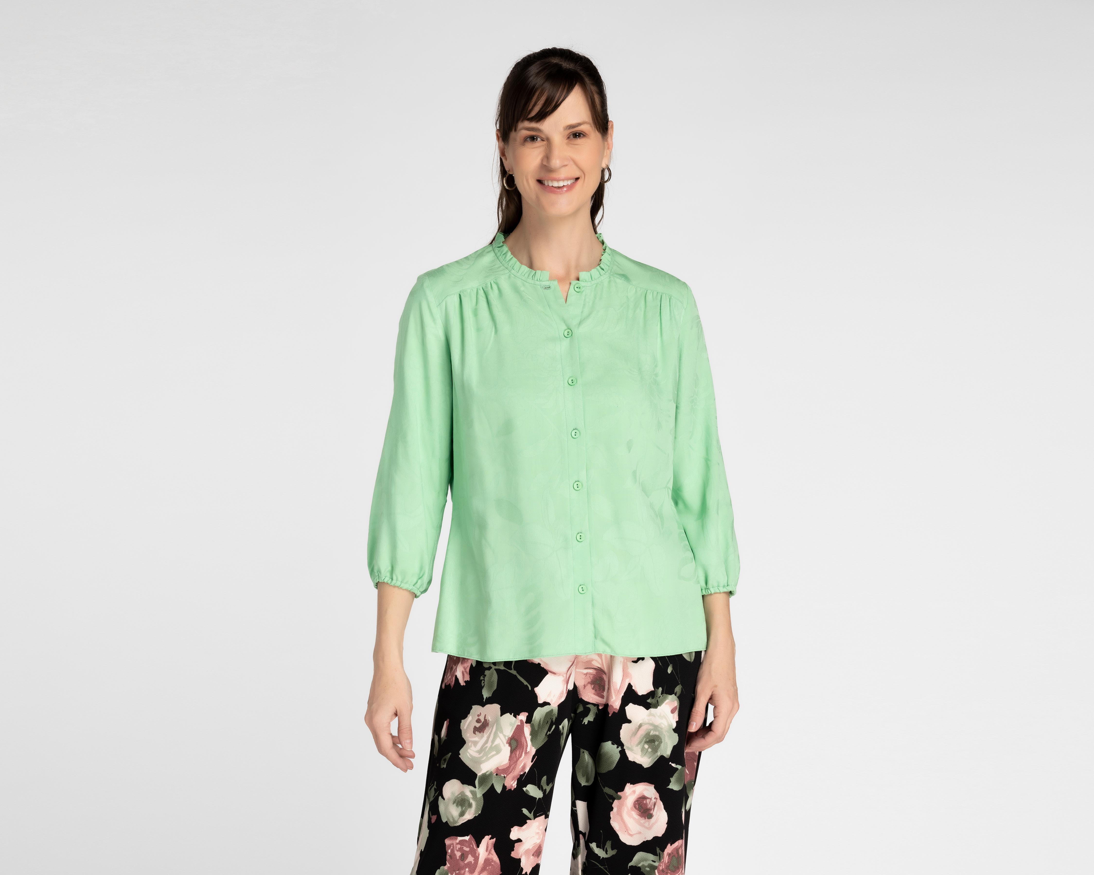 Blusa Sahara Manga 3/4 con Botones