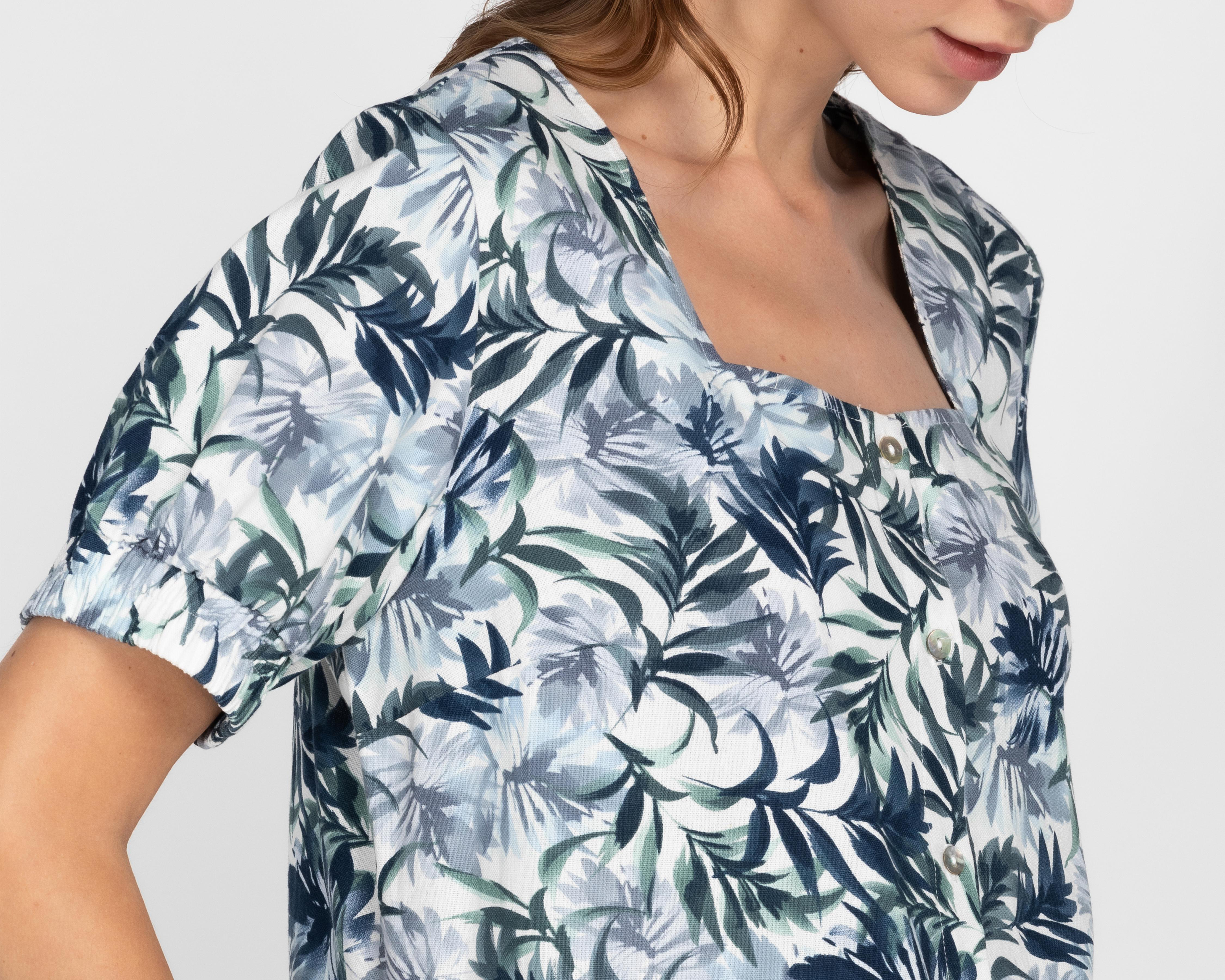 Foto 5 pulgar | Blusa Andiamo Manga Corta Estampado Floral para Mujer