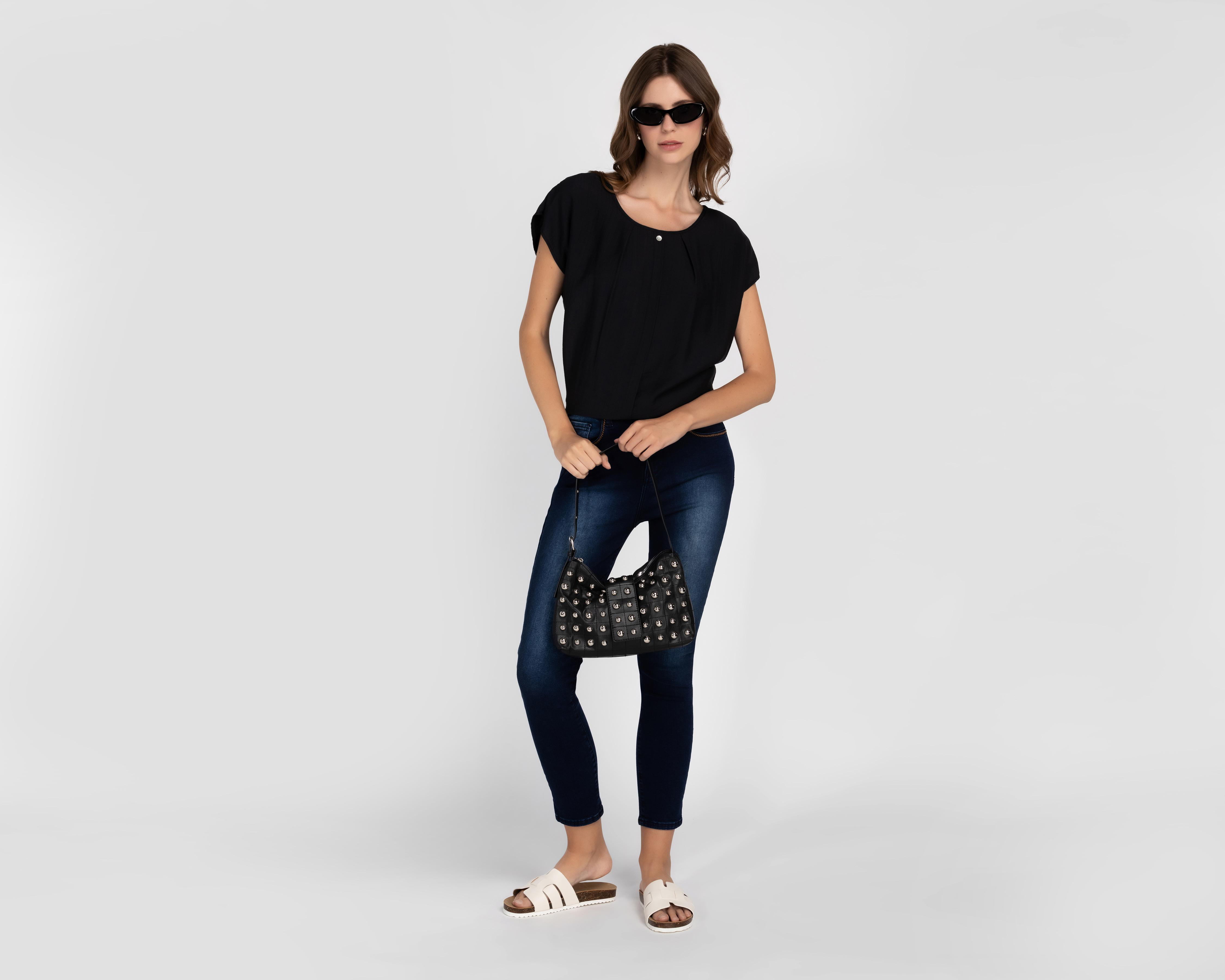 Foto 3 pulgar | Blusa Andiamo Negra para Mujer