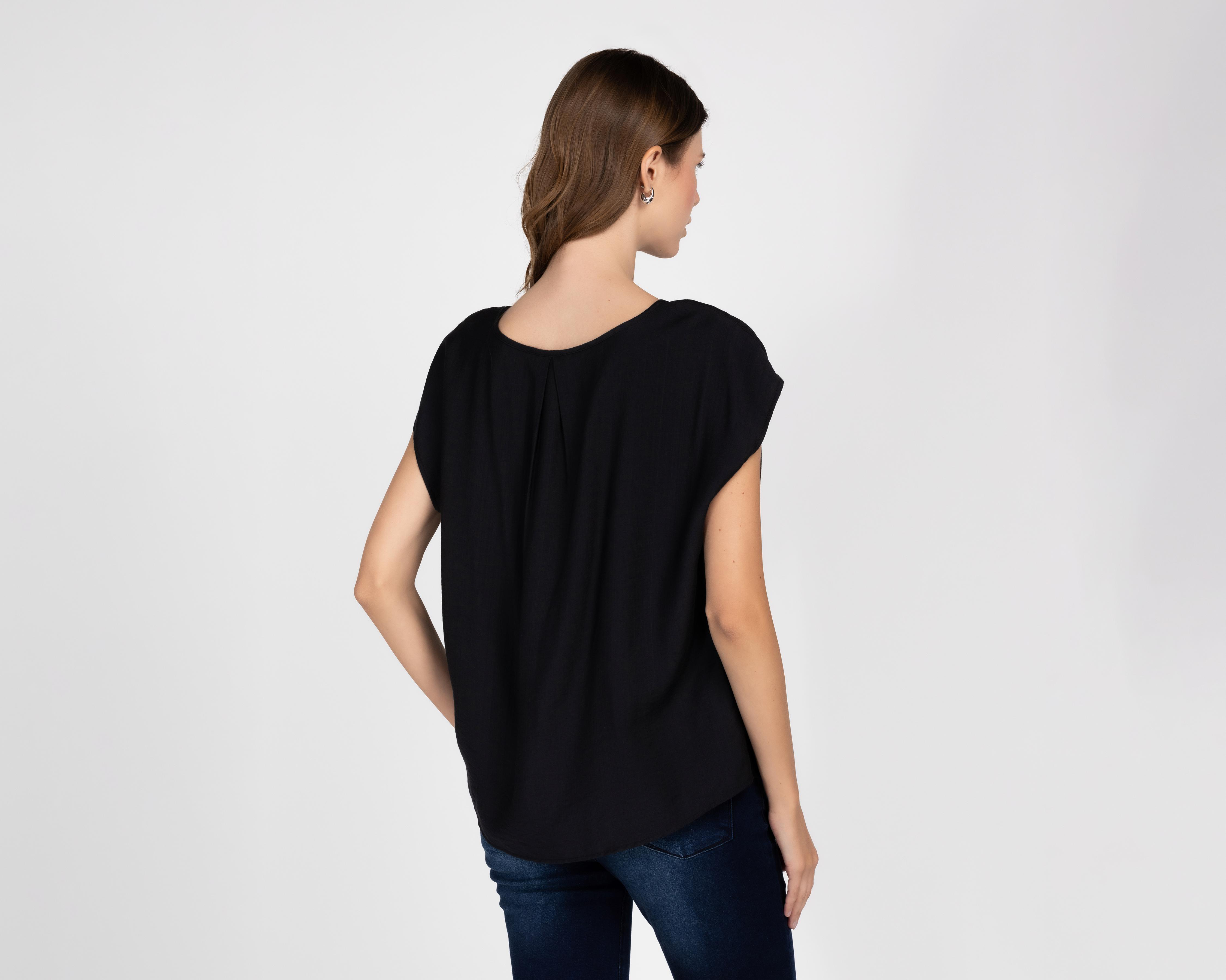 Foto 4 pulgar | Blusa Andiamo Negra para Mujer
