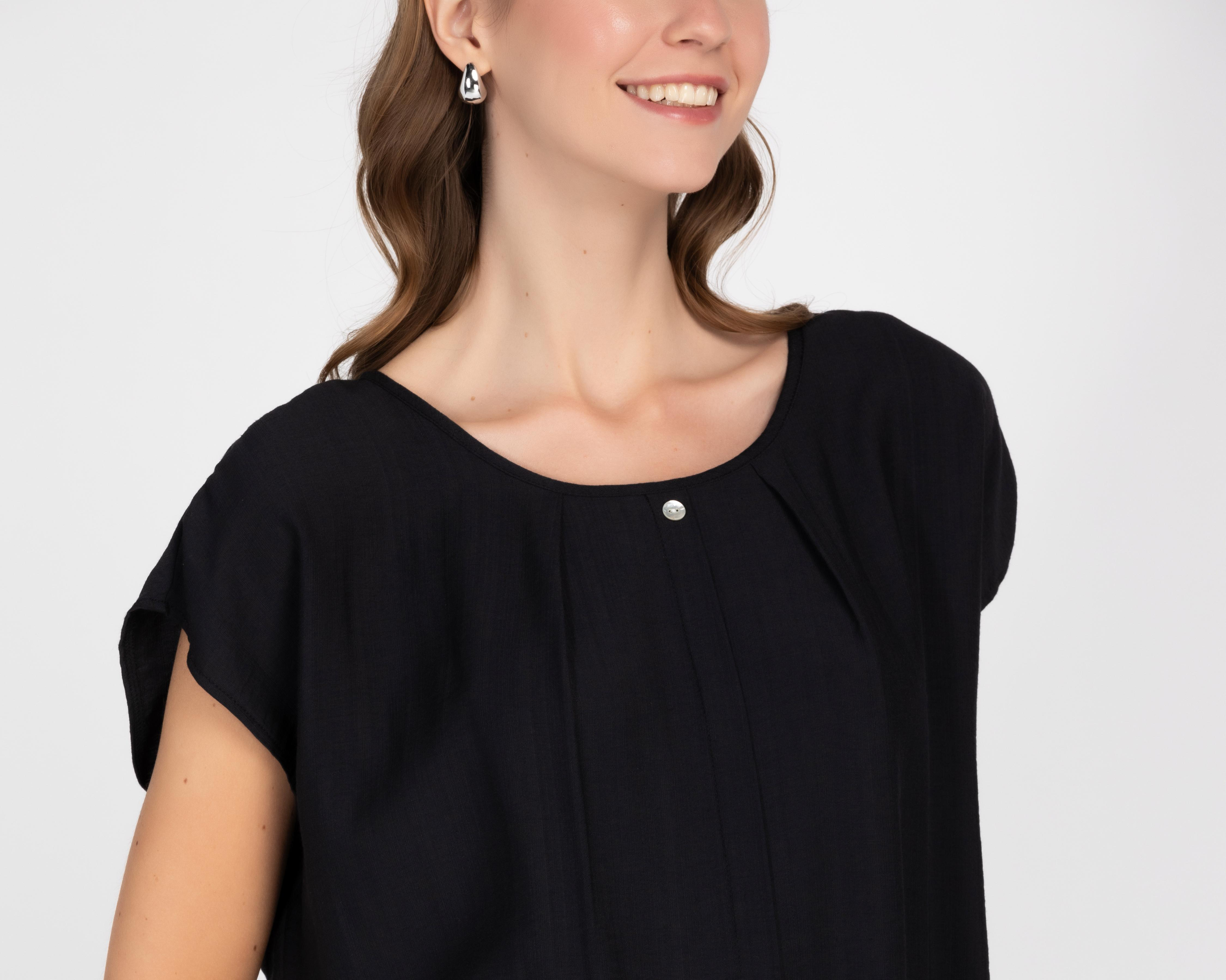 Foto 5 pulgar | Blusa Andiamo Negra para Mujer