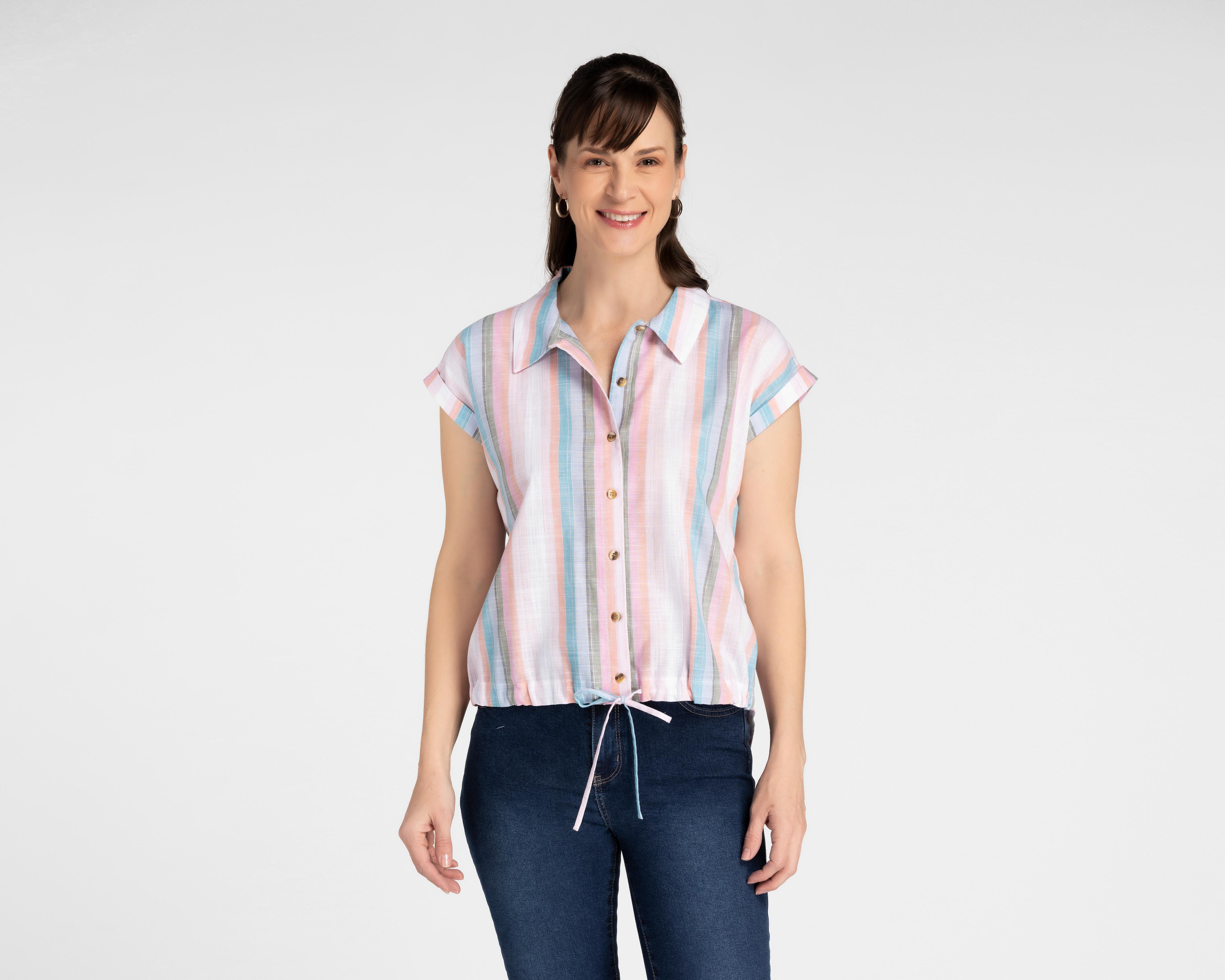 Foto 1 | Blusa Sahara Manga Corta con Botones