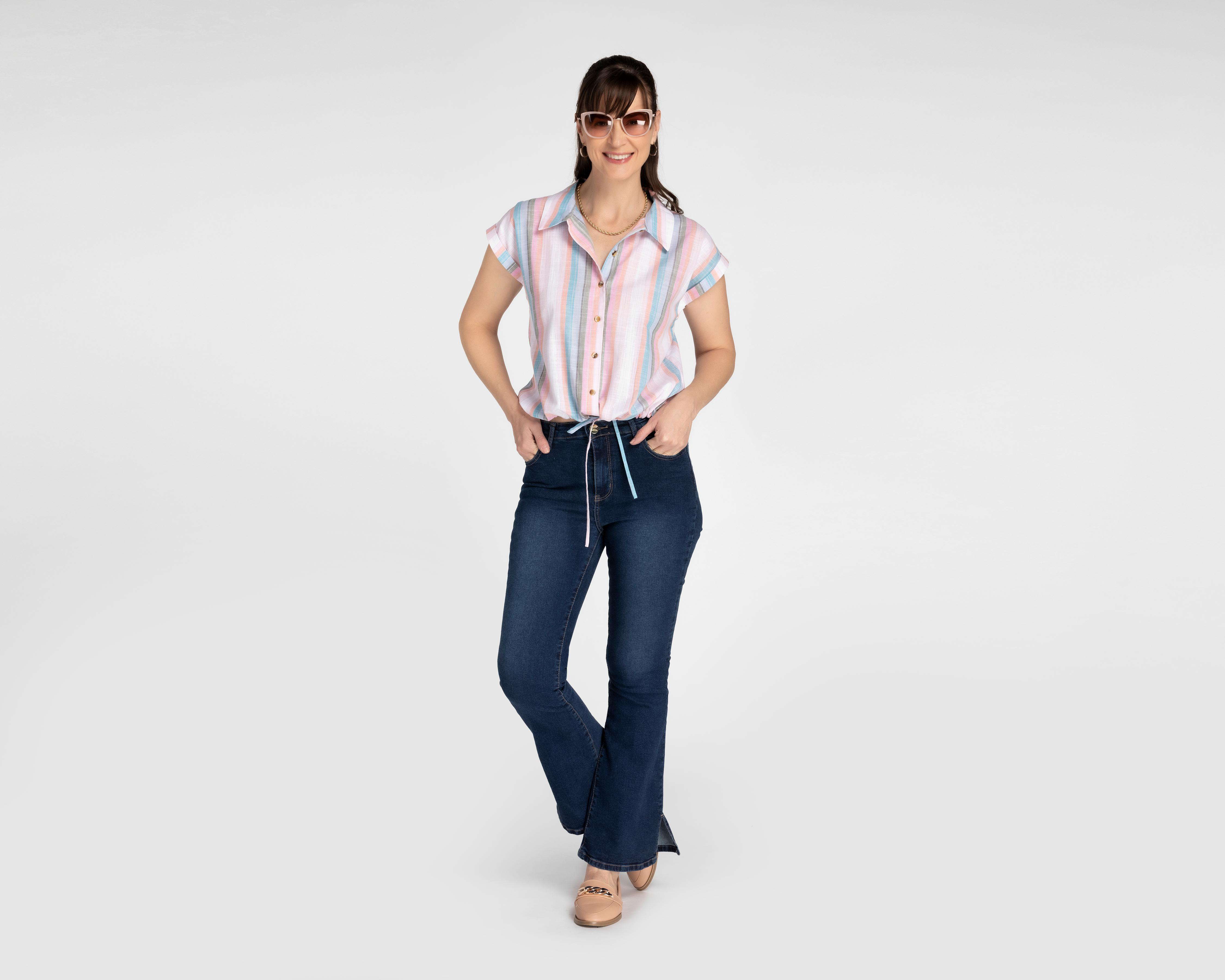 Foto 2 | Blusa Sahara Manga Corta con Botones