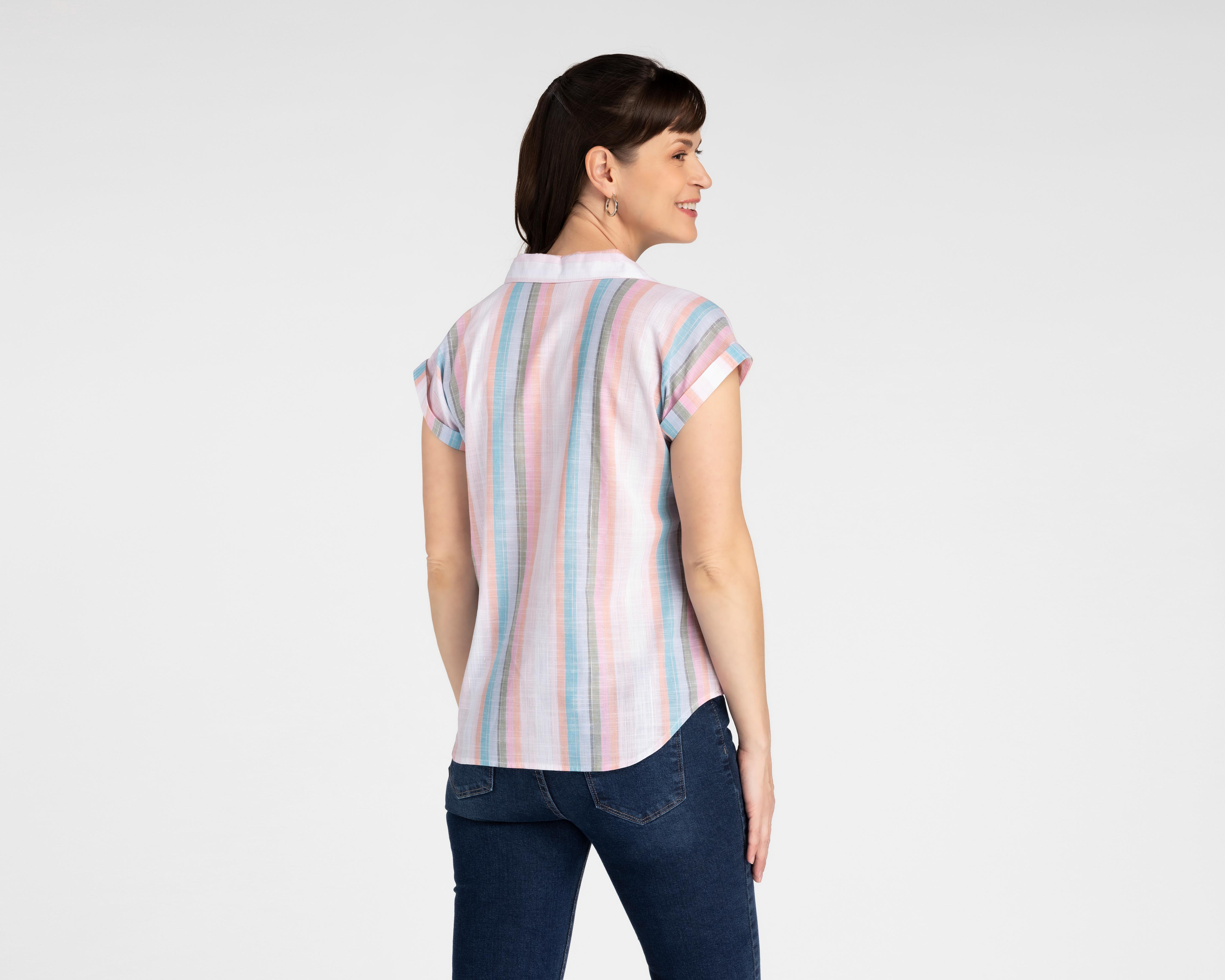 Foto 4 pulgar | Blusa Sahara Manga Corta con Botones