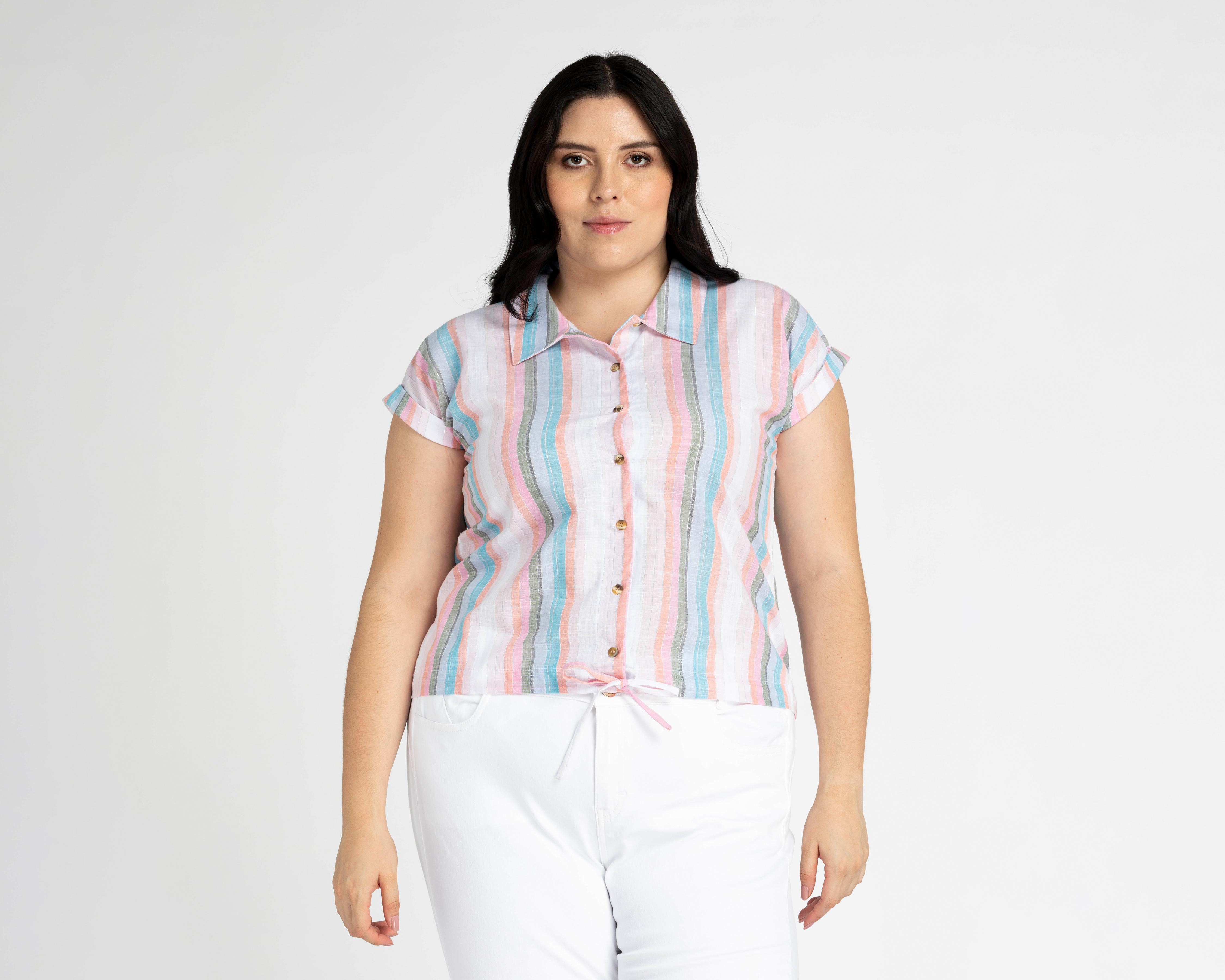 Foto 4 | Blusa Sahara Manga Corta con Botones