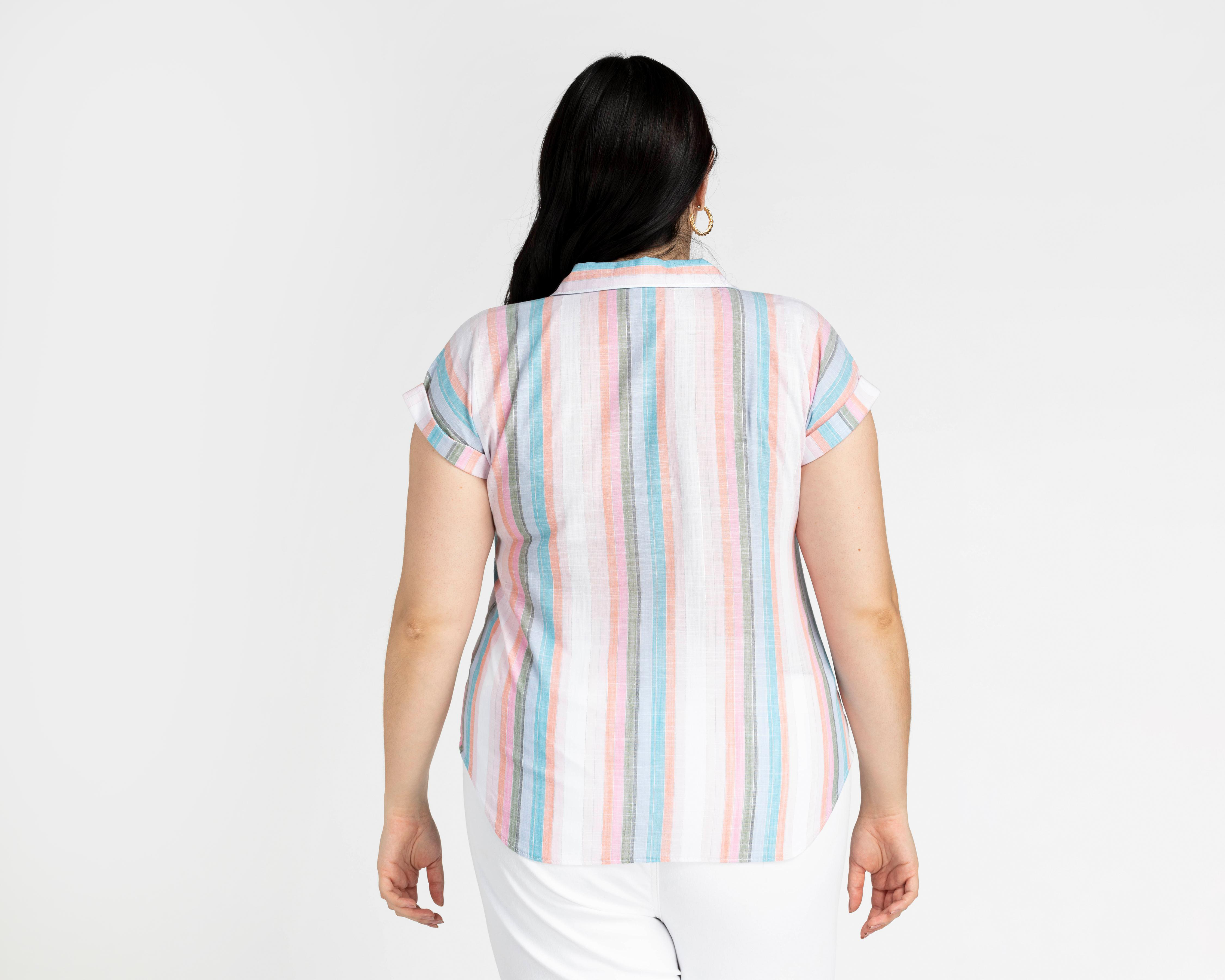 Foto 6 | Blusa Sahara Manga Corta con Botones