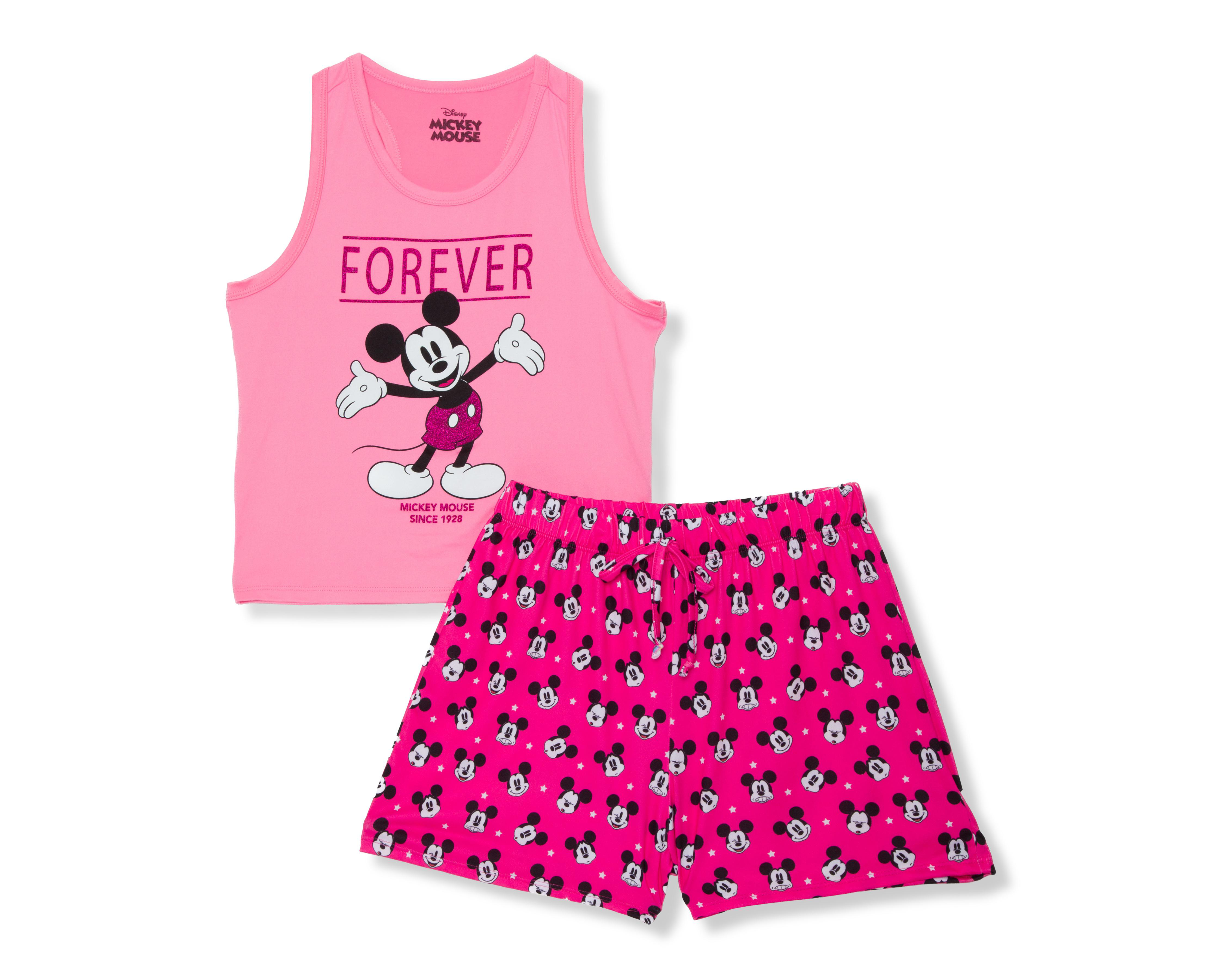 Foto 2 pulgar | Pijama Disney Mickey Mouse para Mujer 2 Piezas