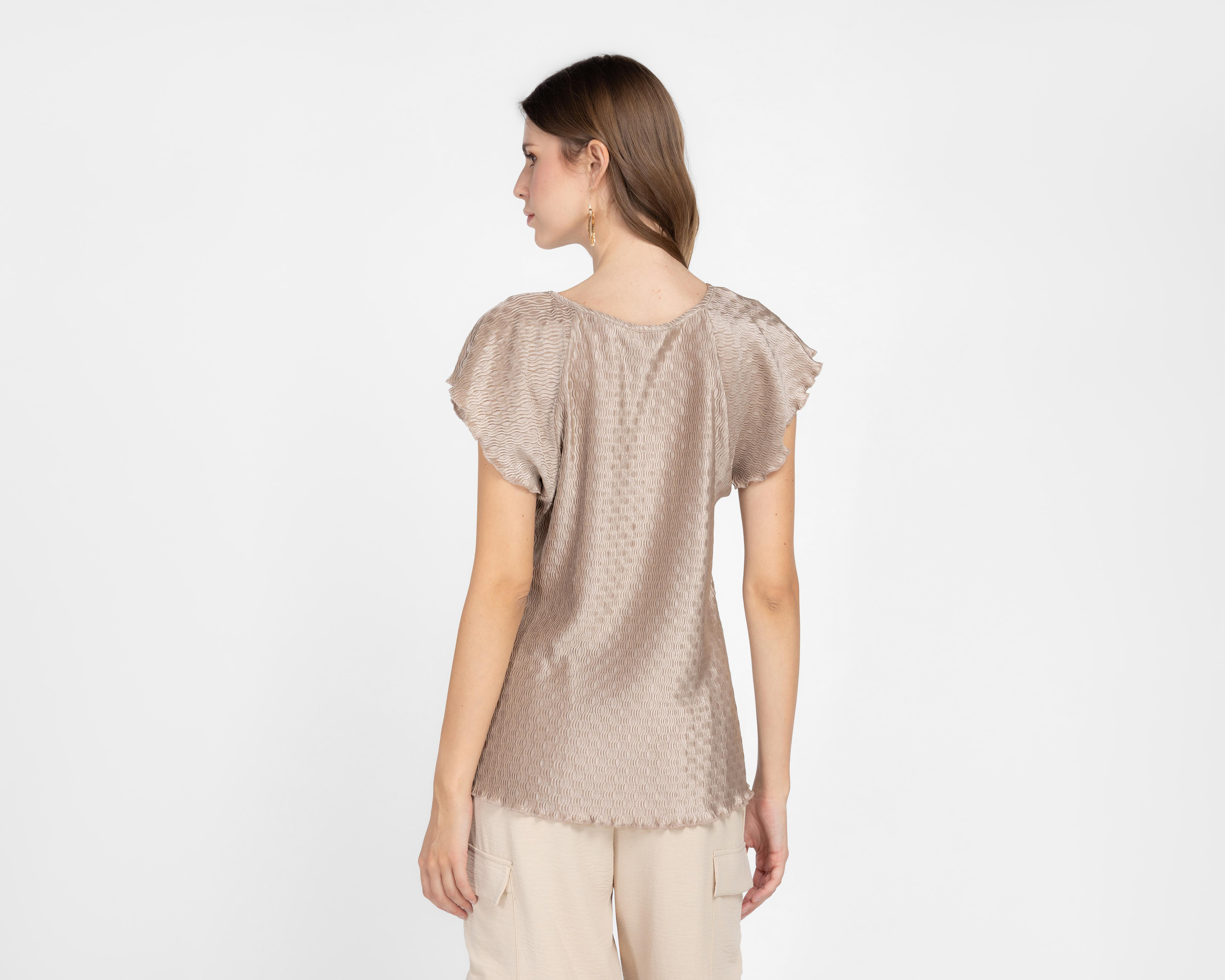 Foto 3 | Blusa Andiamo Dorada para Mujer