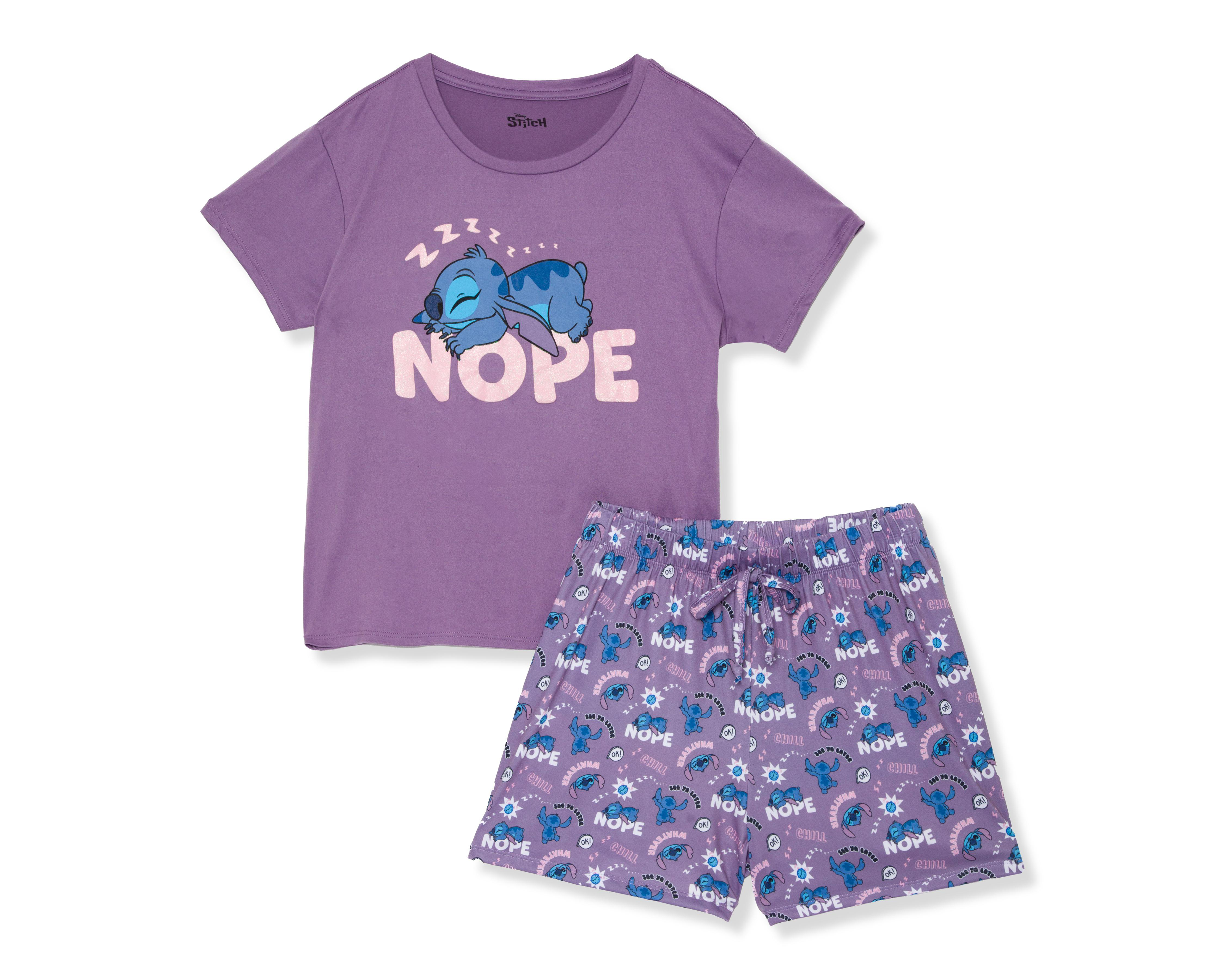 Foto 2 pulgar | Pijama Disney Stitch para Mujer 2 Piezas