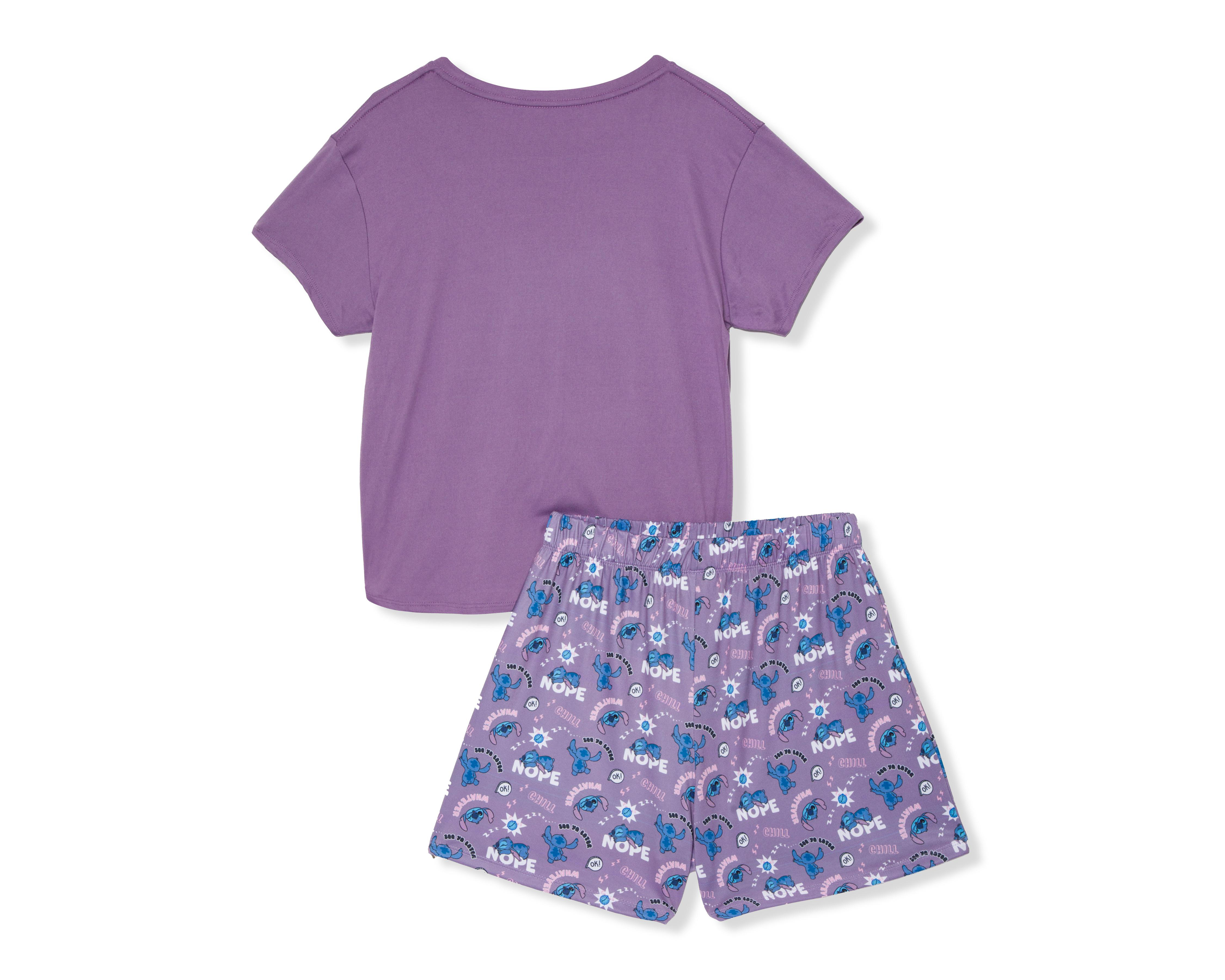 Foto 3 pulgar | Pijama Disney Stitch para Mujer 2 Piezas