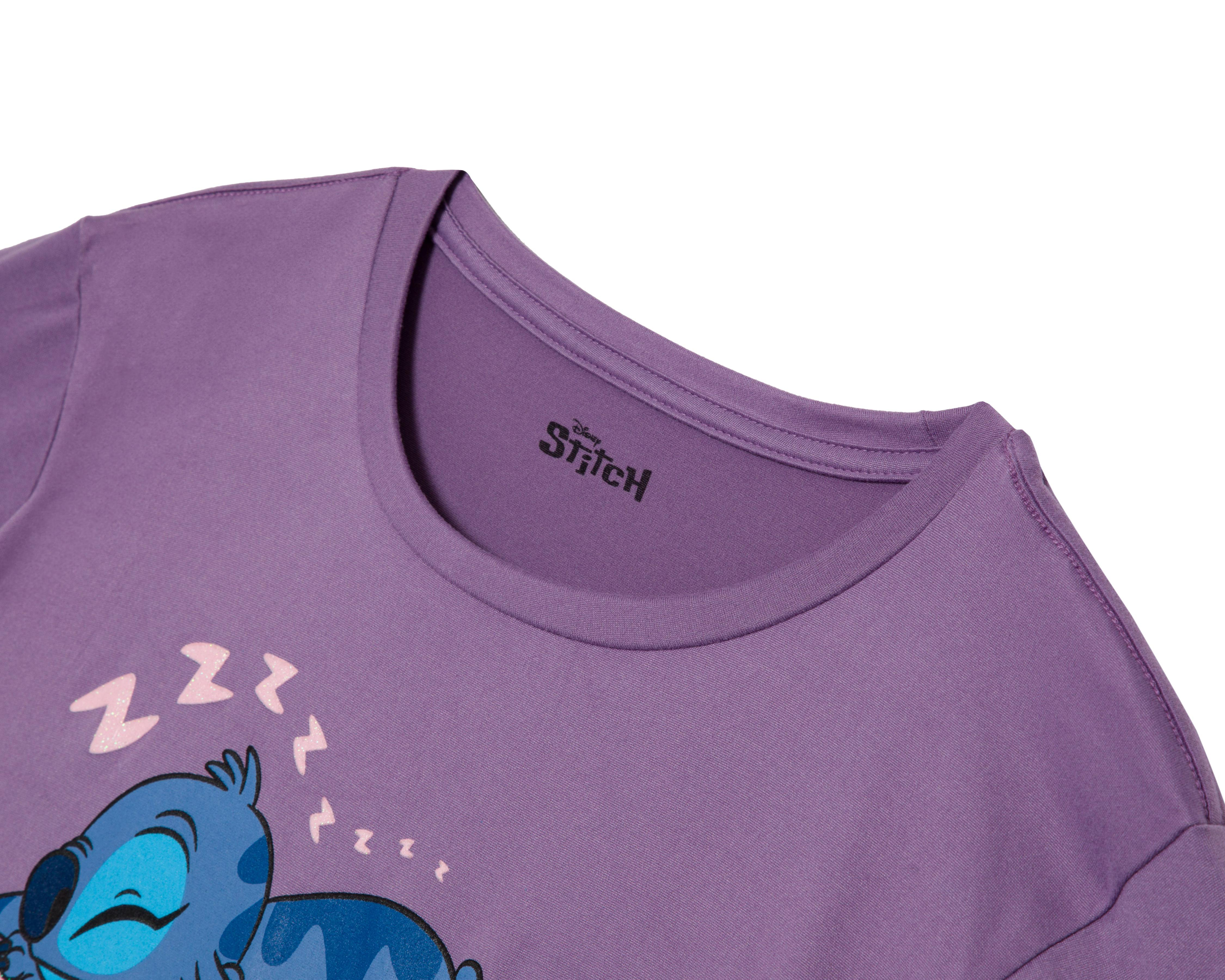 Foto 4 pulgar | Pijama Disney Stitch para Mujer 2 Piezas
