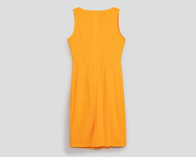 Foto 2 | Vestido Casual Andiamo sin Mangas Amarillo con Bolsas Cargo para Mujer