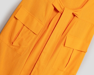 Foto 3 | Vestido Casual Andiamo sin Mangas Amarillo con Bolsas Cargo para Mujer