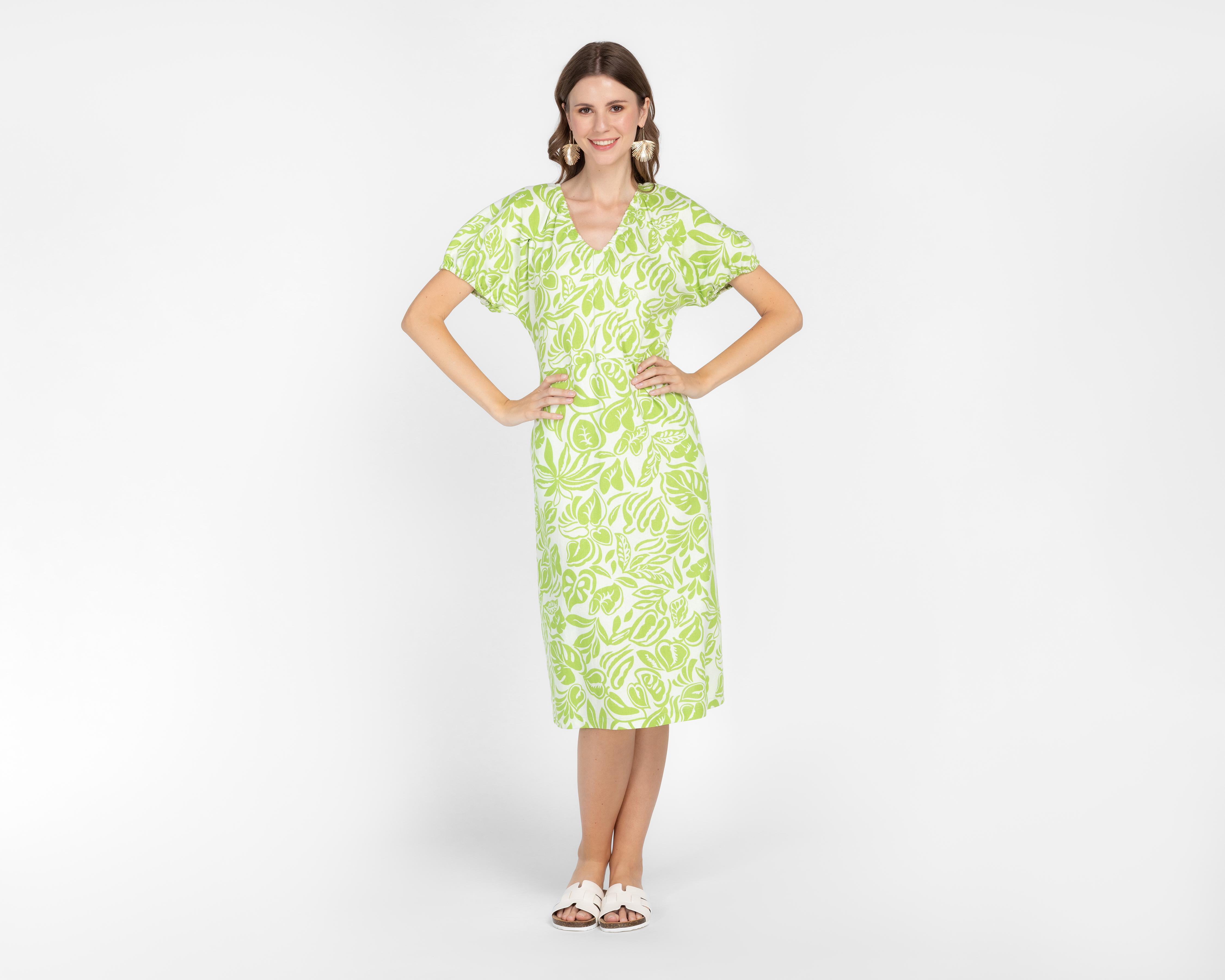 Foto 2 pulgar | Vestido Casual Andiamo Manga Corta Print Floral para Mujer