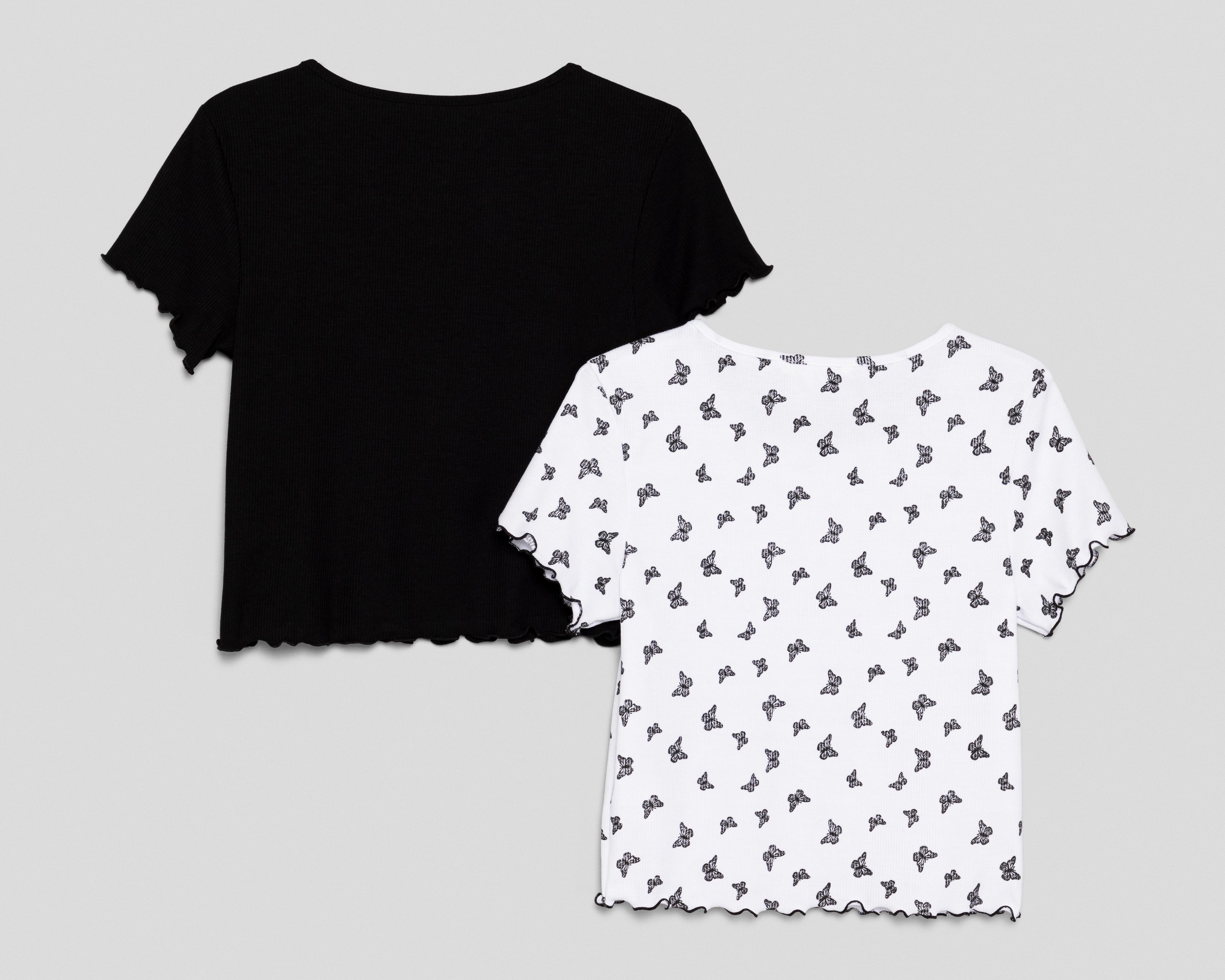 Foto 3 pulgar | Playera Manga Corta 18 Forever para Mujer 2 Piezas