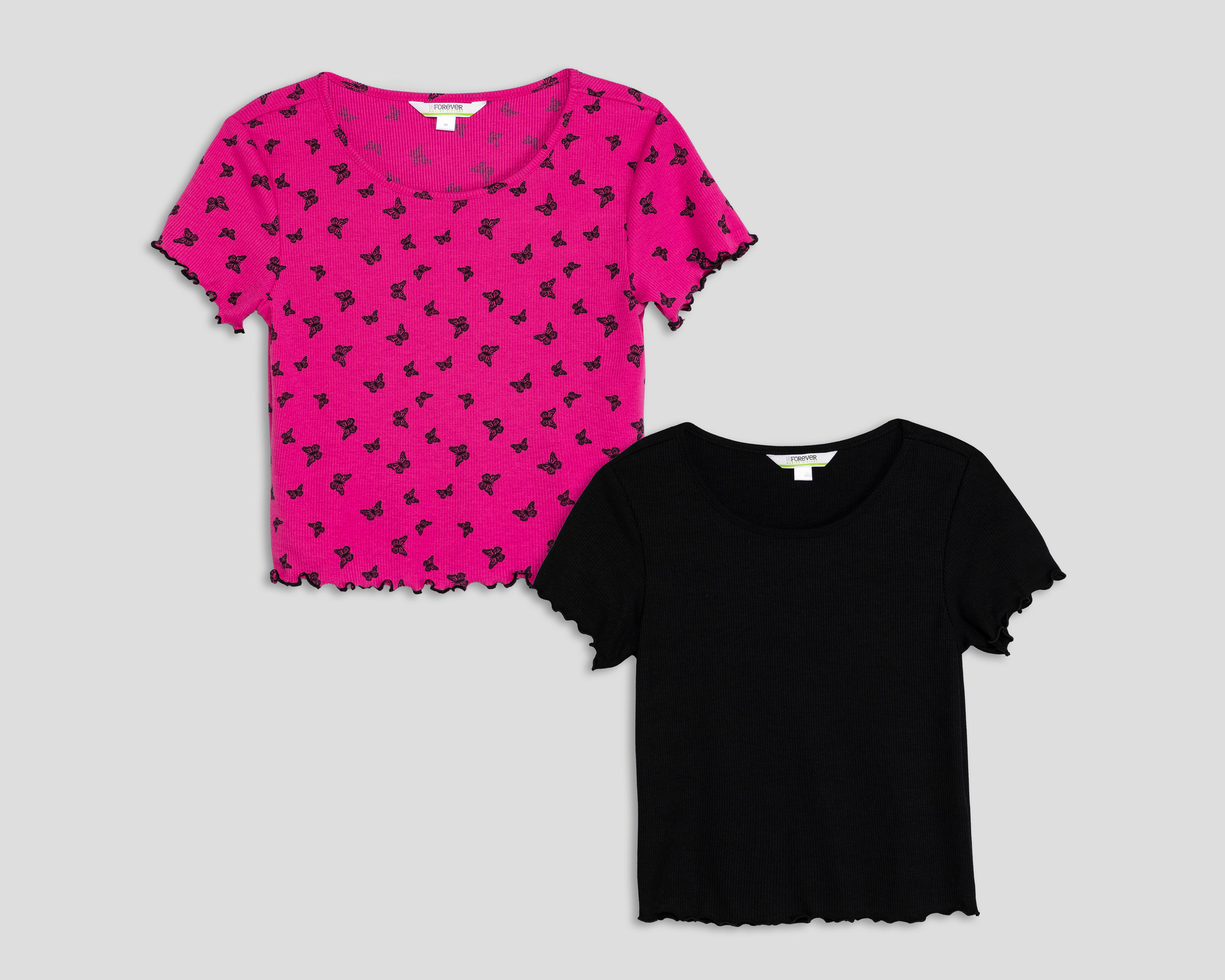 Foto 2 pulgar | Playera Manga Corta 18 Forever para Mujer 2 Piezas