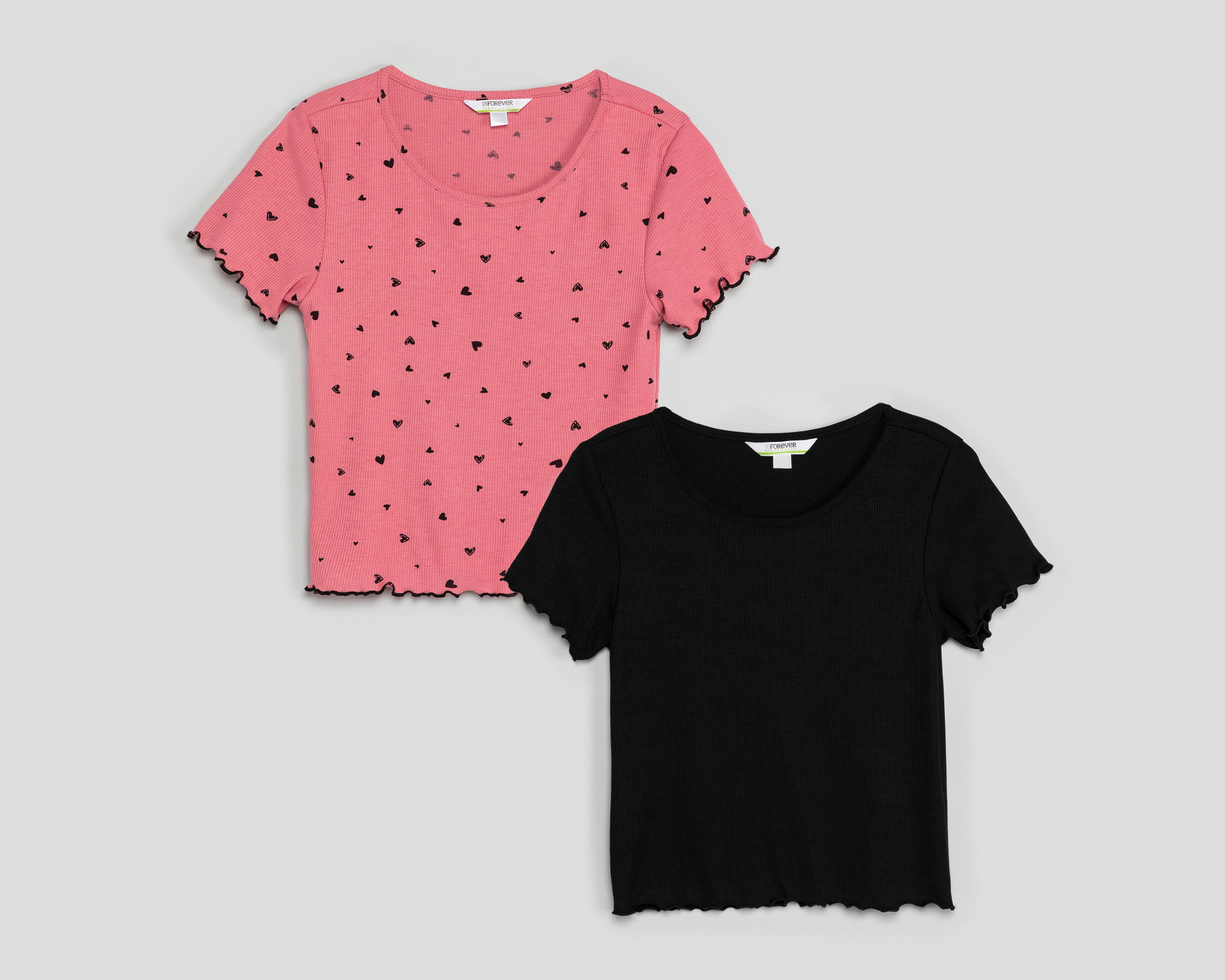Foto 2 pulgar | Playera Manga Corta 18 Forever para Mujer 2 Piezas