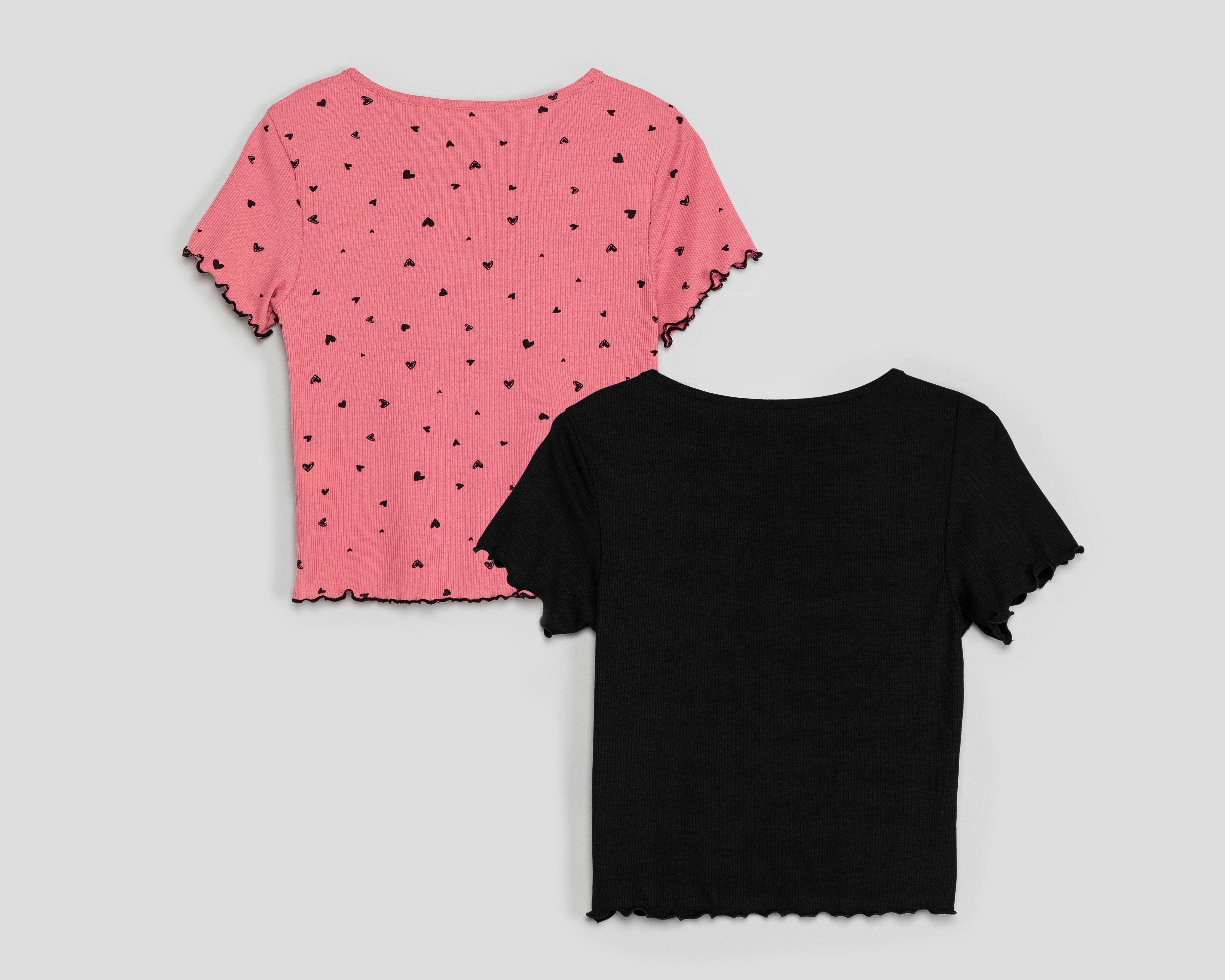Foto 3 pulgar | Playera Manga Corta 18 Forever para Mujer 2 Piezas