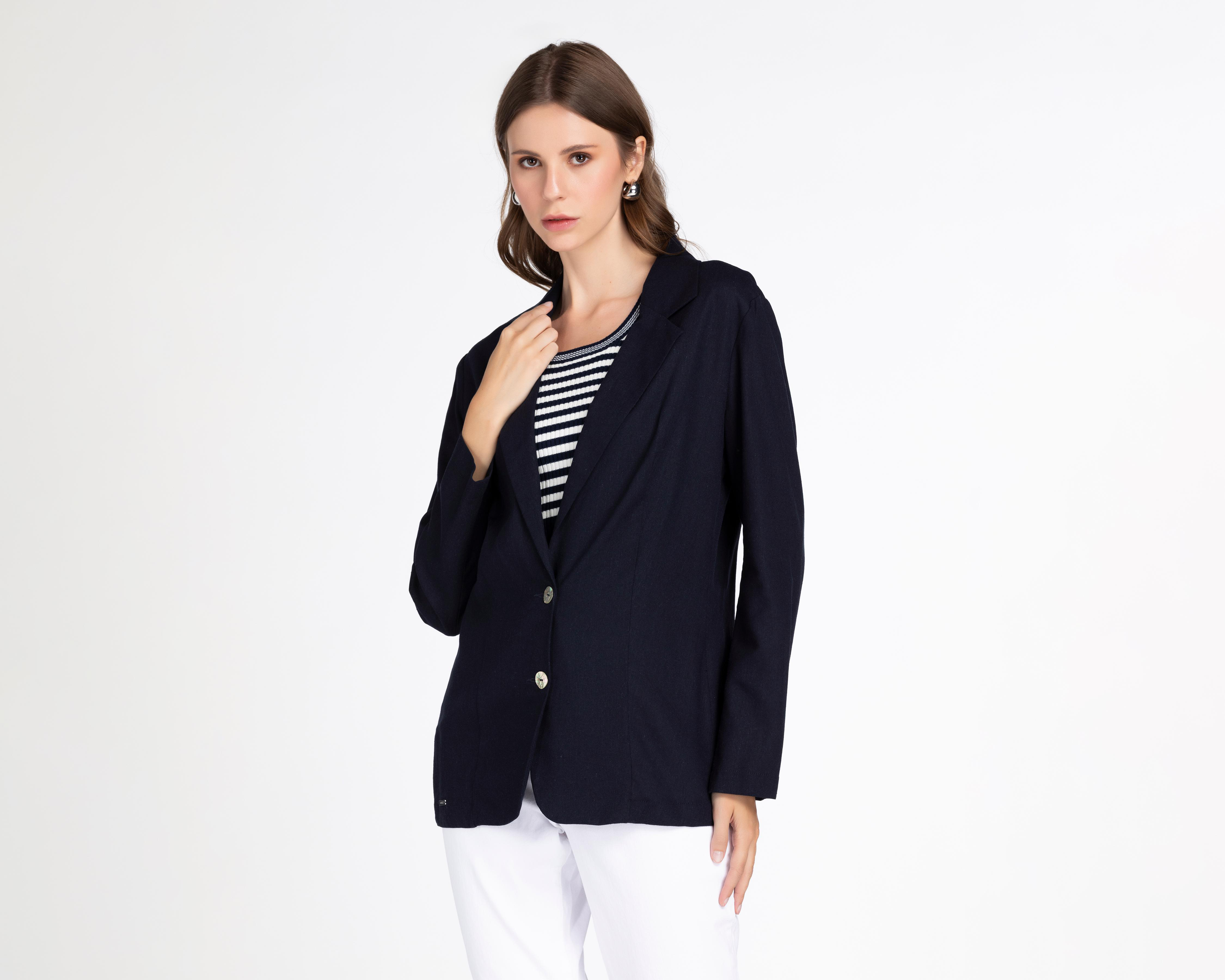 Foto 2 pulgar | Blazer Azul Andiamo para Mujer