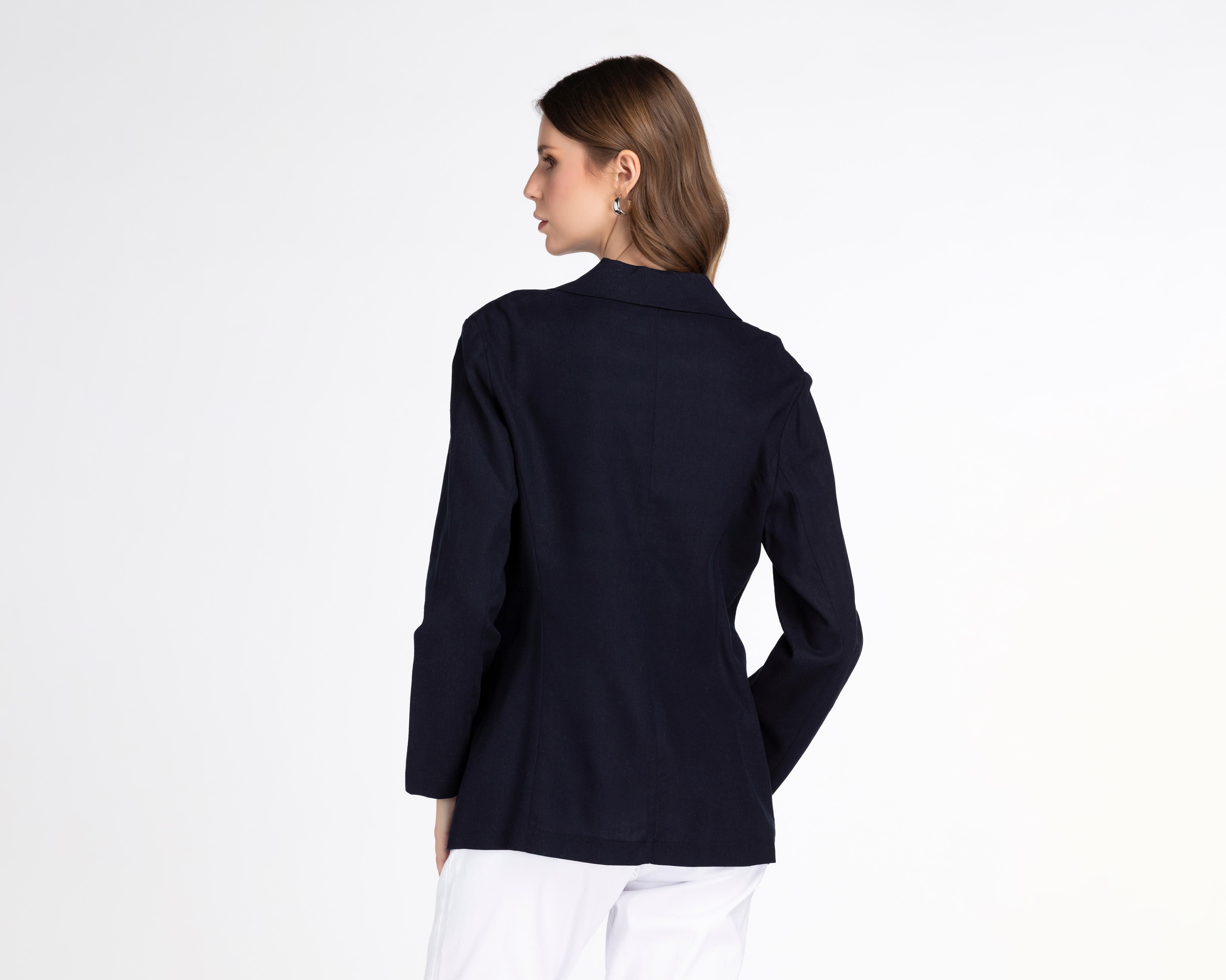 Foto 4 pulgar | Blazer Azul Andiamo para Mujer
