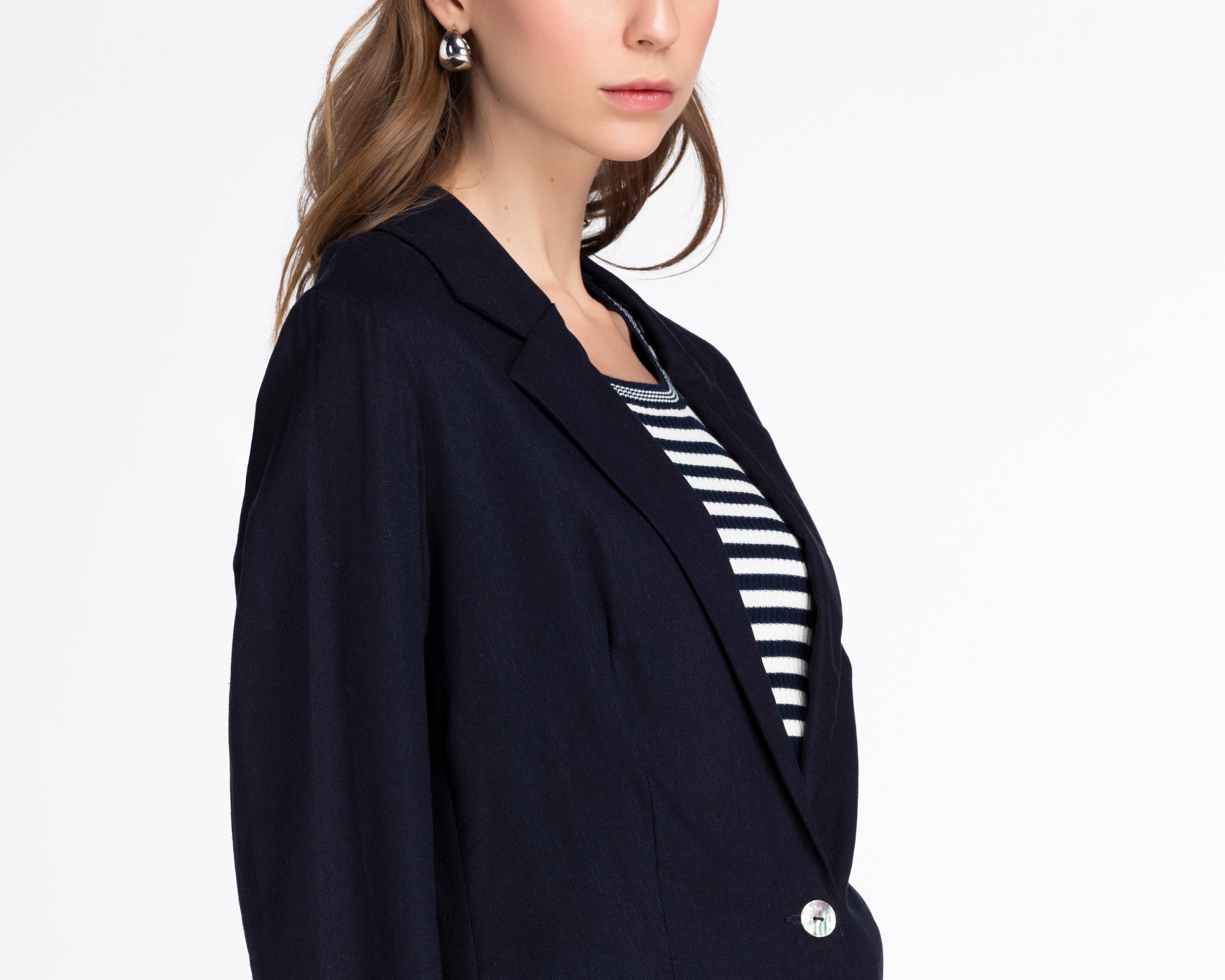 Foto 5 pulgar | Blazer Azul Andiamo para Mujer