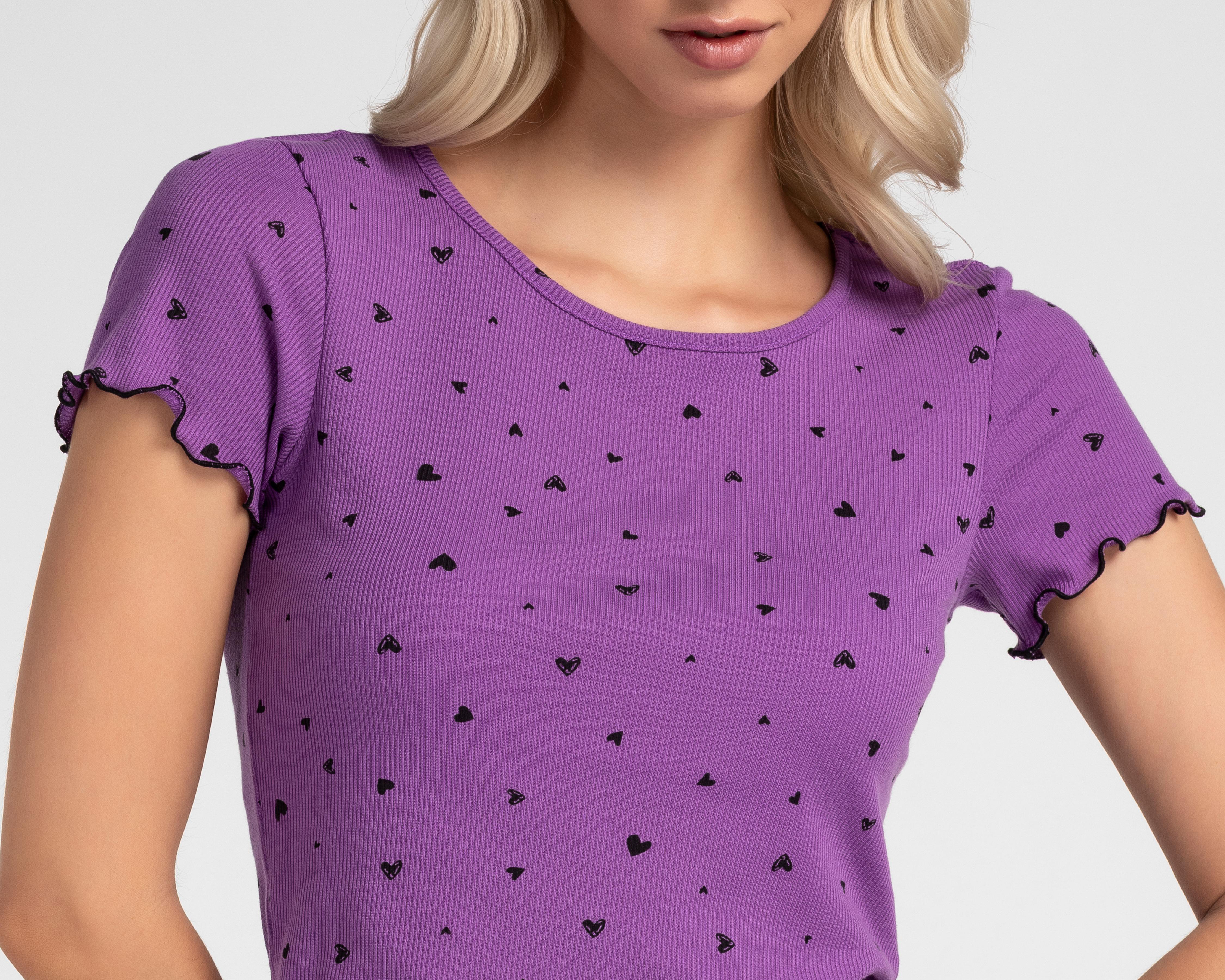 Foto 6 pulgar | Playera Manga Corta 18 Forever para Mujer 2 Piezas