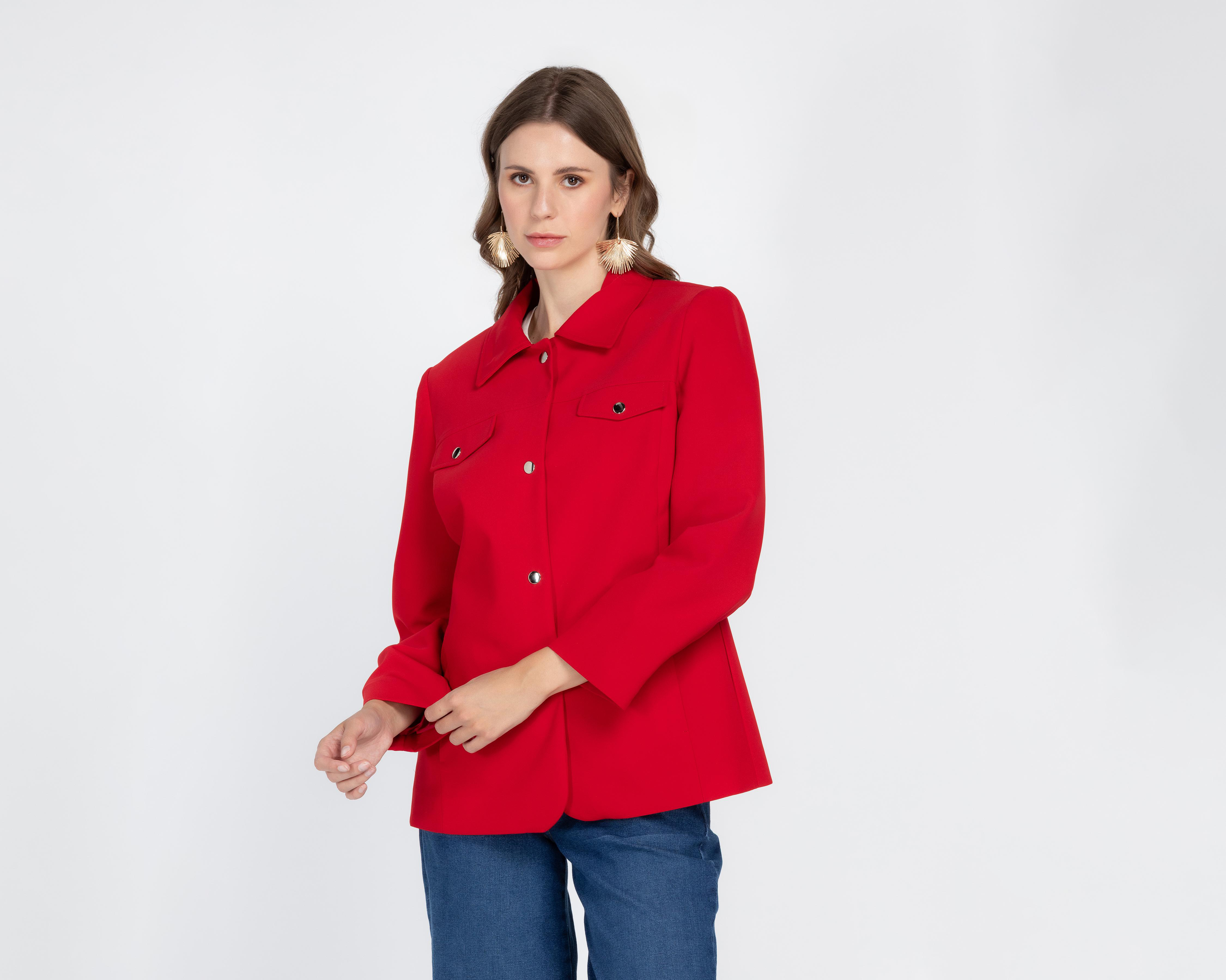 Foto 2 pulgar | Blazer Rojo Andiamo para Mujer
