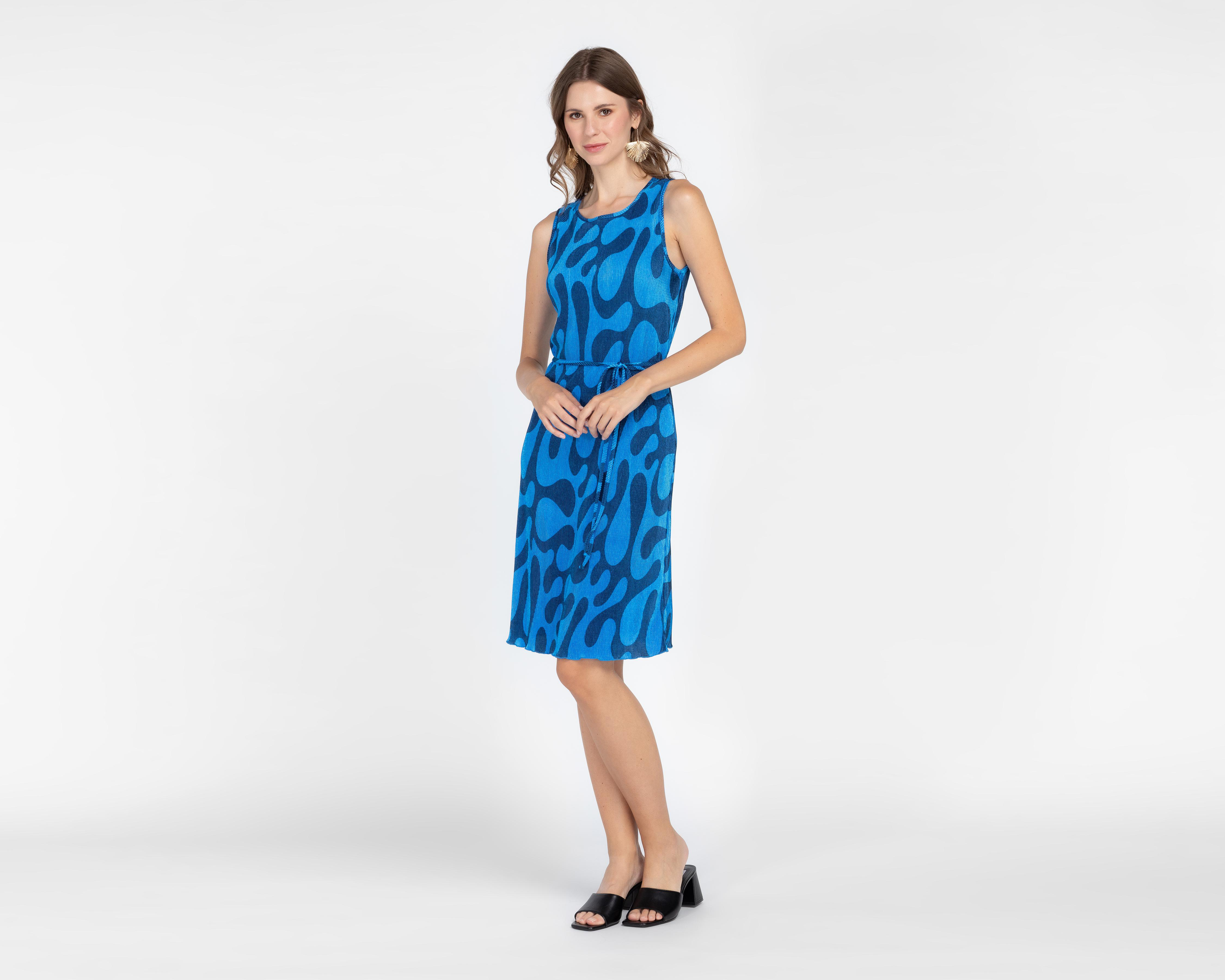 Foto 1 | Vestido Casual Andiamo sin Mangas Animal Print para Mujer