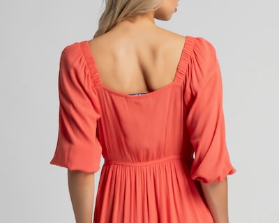 Foto 5 | Vestido Casual Refill Salmón Manga 3/4 Corto para Mujer